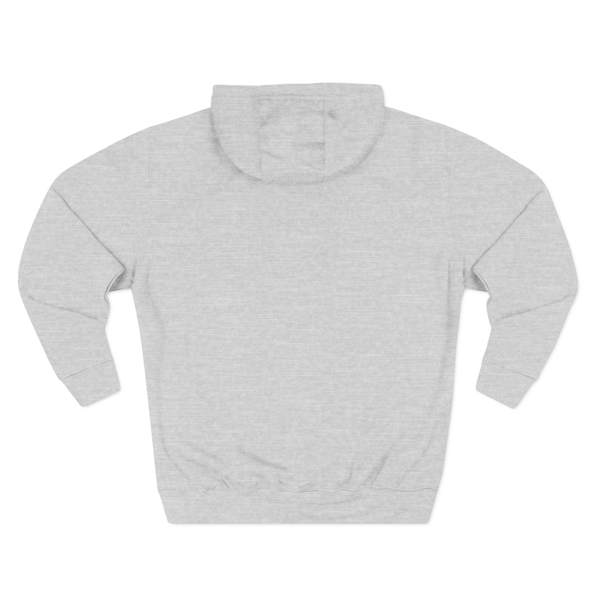 Three-Panel Fleece Hoodie — Minimal Logo Comfort Hooded Sweatshirt
