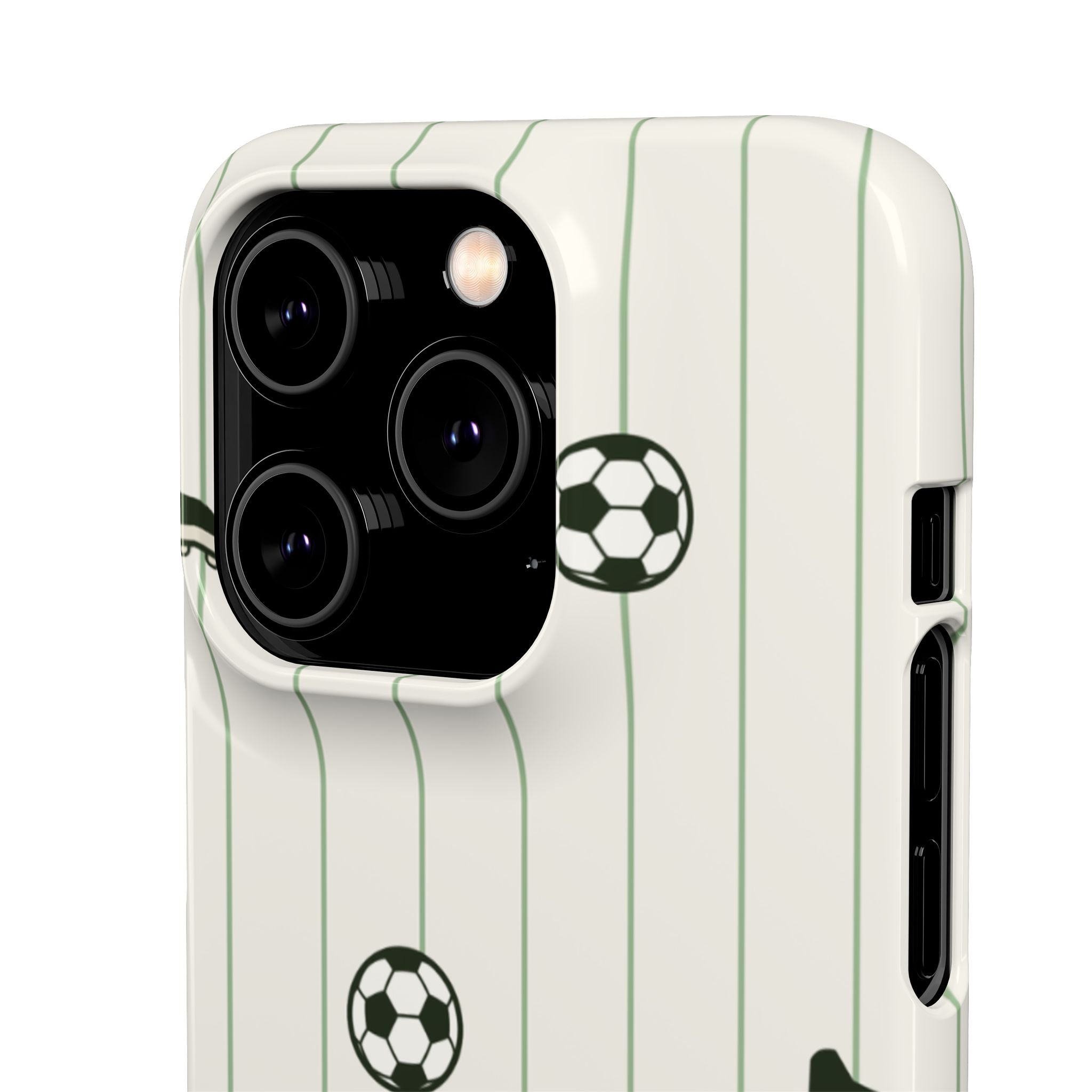 Soccer Pattern Snap Phone Case - Athletic Ball & Cleat Design