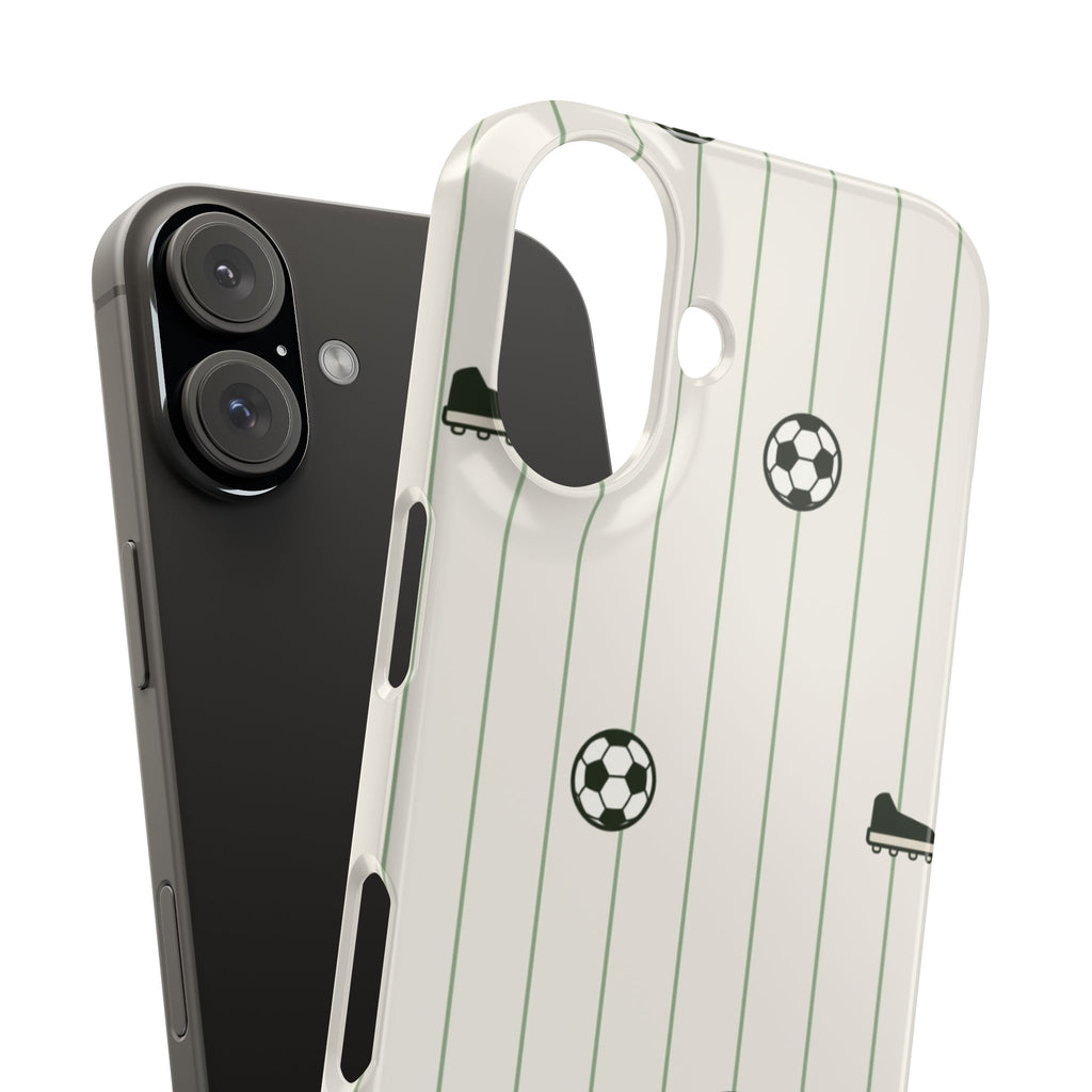 Soccer Pattern Snap Phone Case - Athletic Ball & Cleat Design