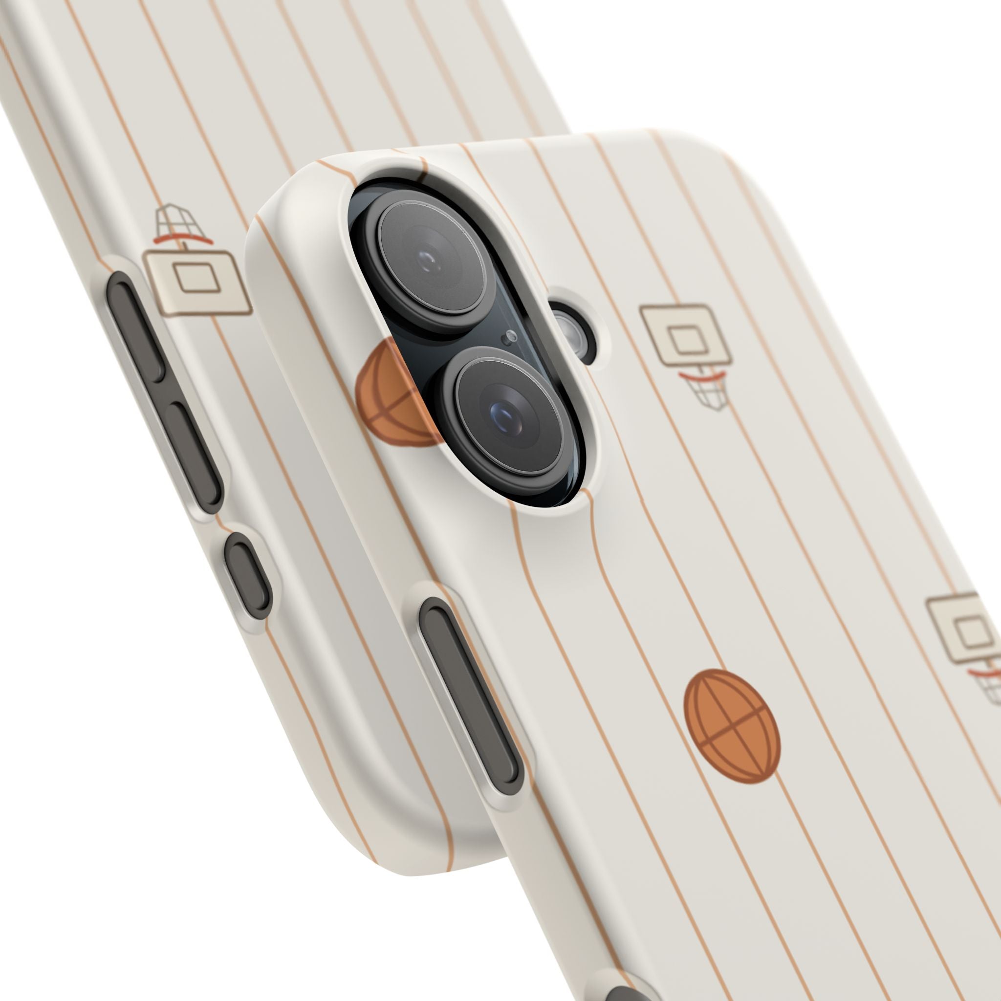 Basketball Pattern Phone Case — Cute Hoops Snap Case