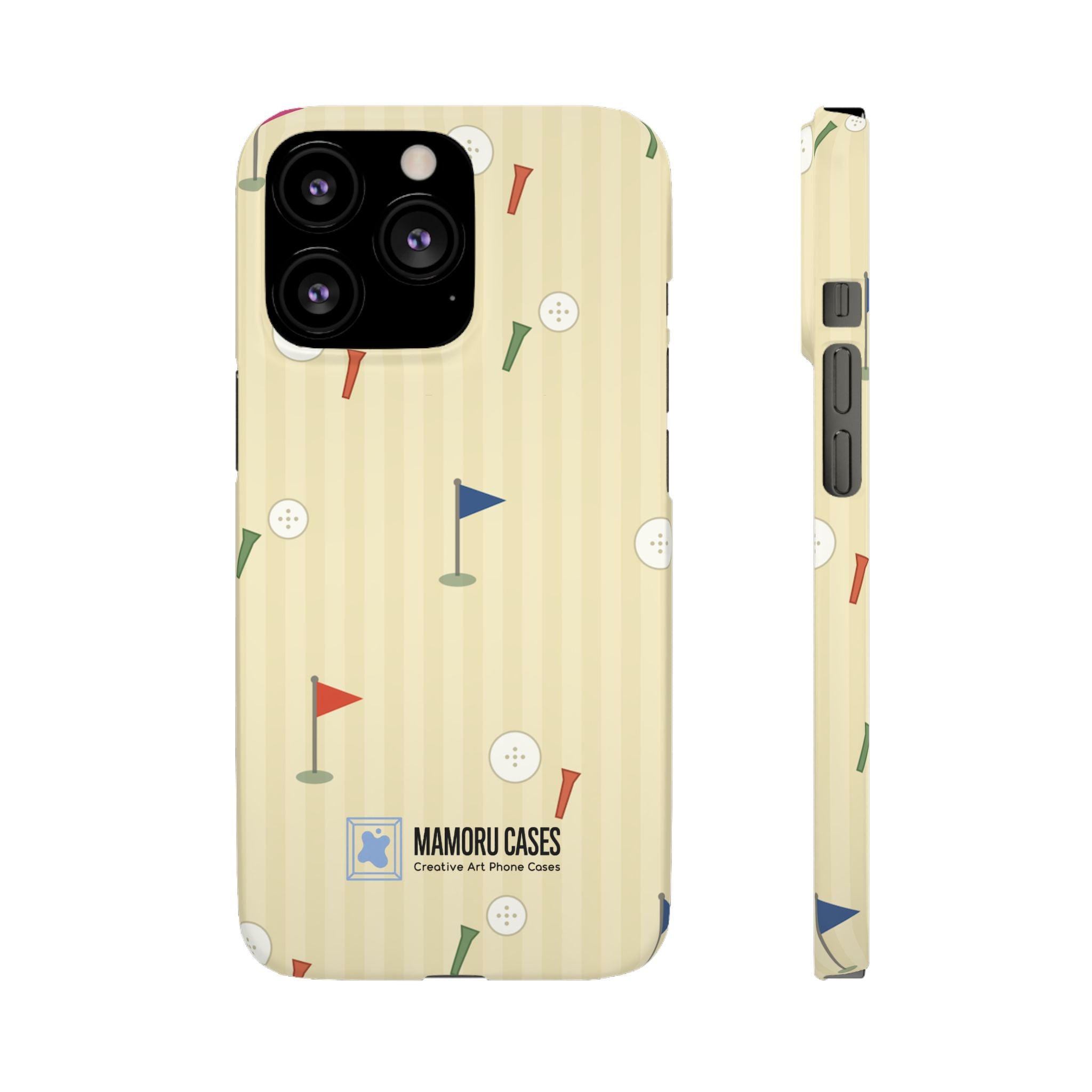 Golf Tee & Button Pattern Phone Case — Slim Snap Phone Case
