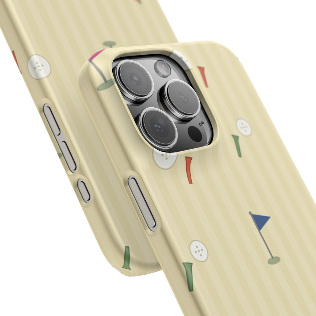 Golf Tee & Button Pattern Phone Case — Slim Snap Phone Case