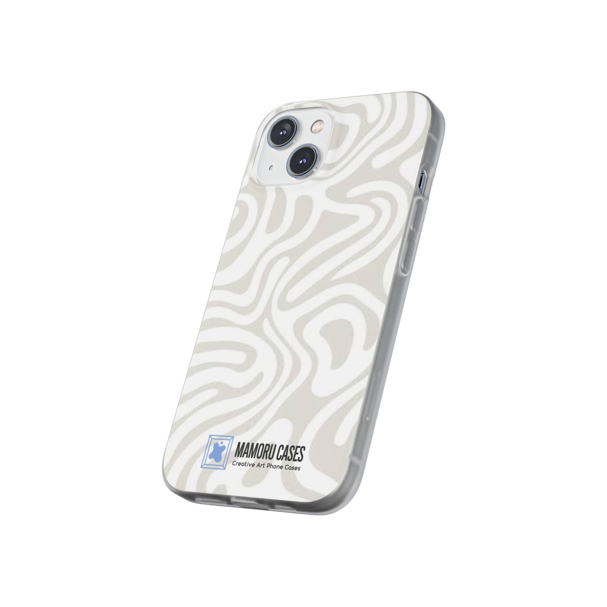 Abstract Neutral Swirl Phone Case — Flexible Protective Cover