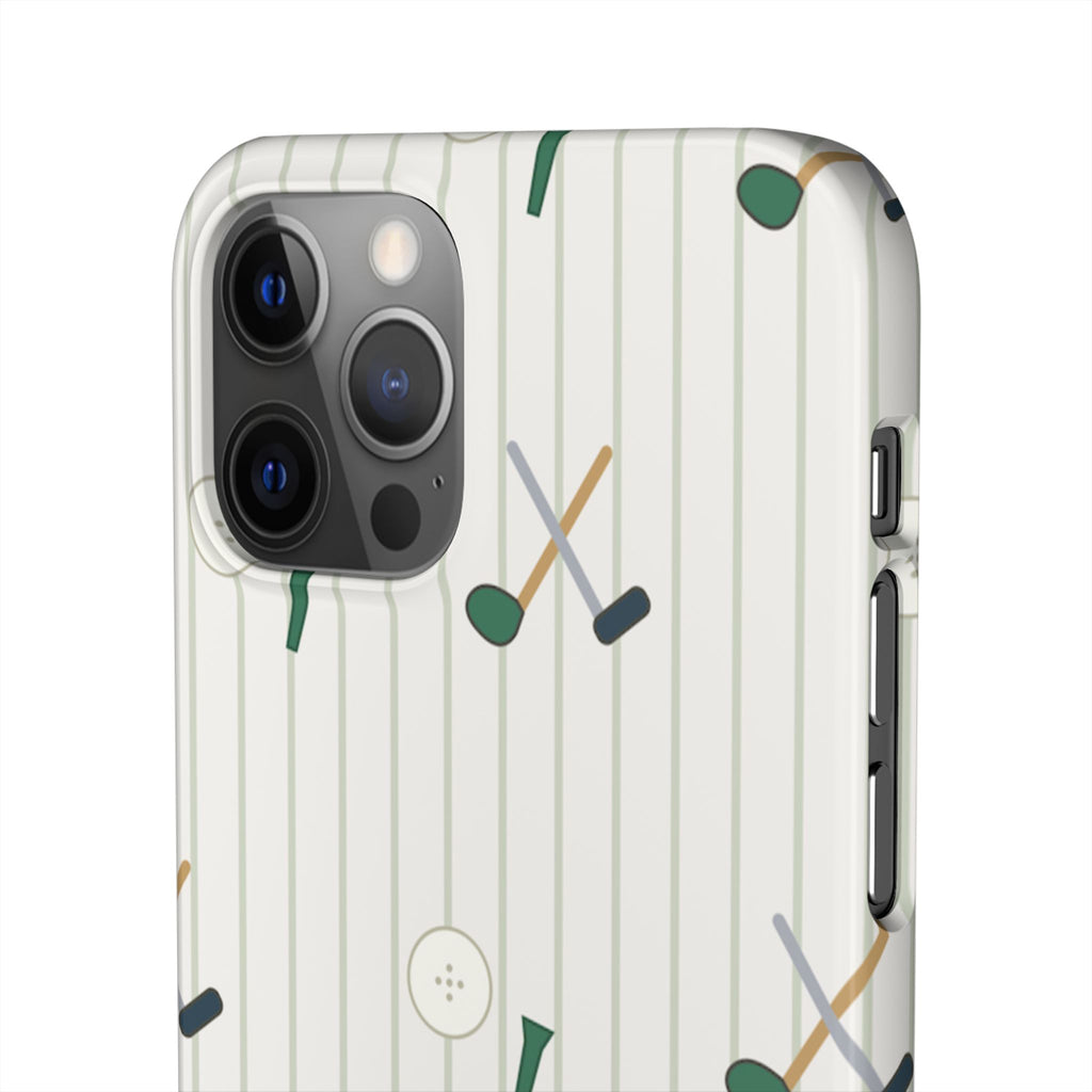 Mamoru Cases | Golf Pattern Snap Phone Case Tee & Mallet Design