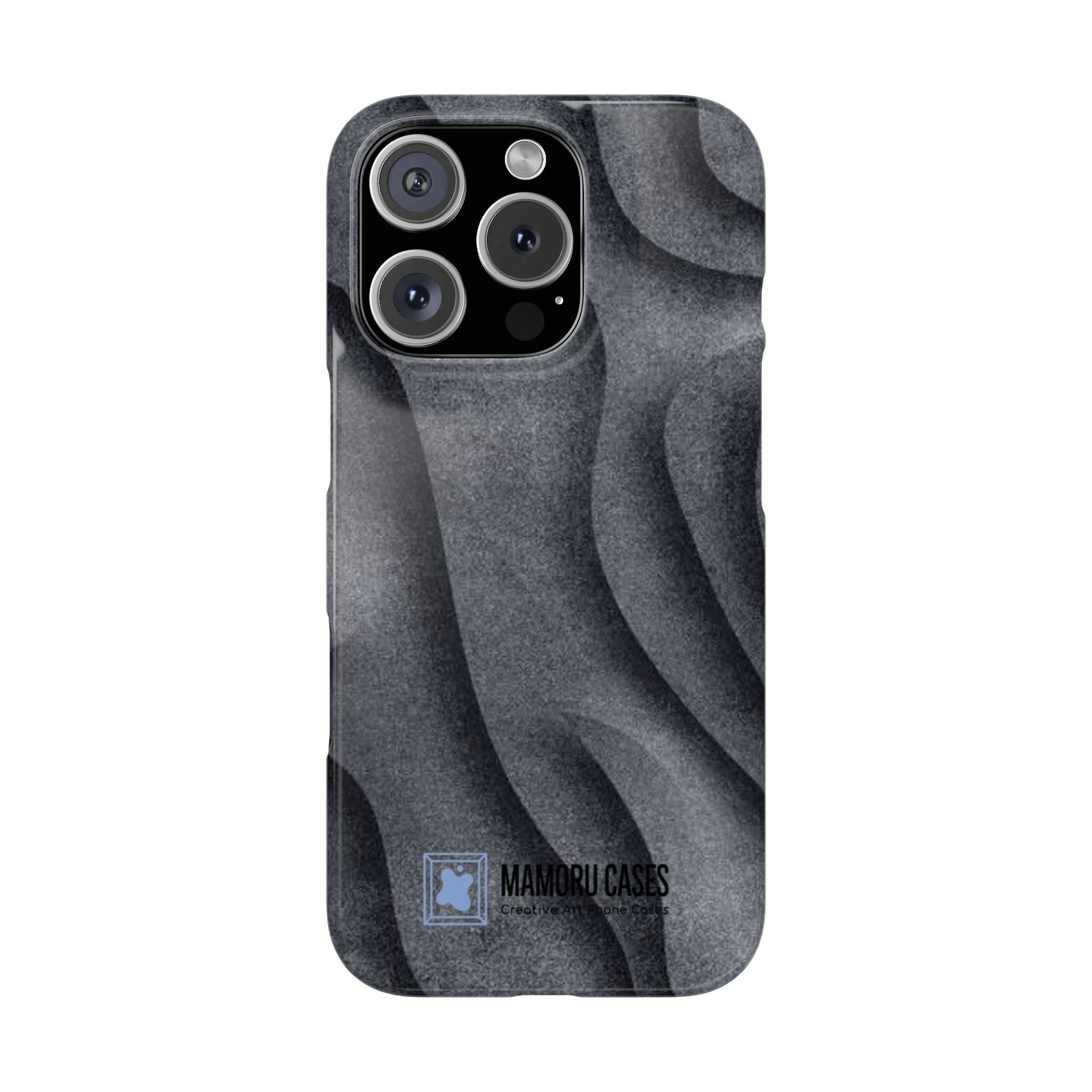 Phone Case — Textured Charcoal Wave Snap Case