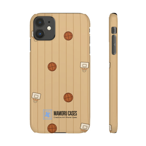 Basketball Court Phone Case — Slim Protective Snap Case with Hoops Pattern