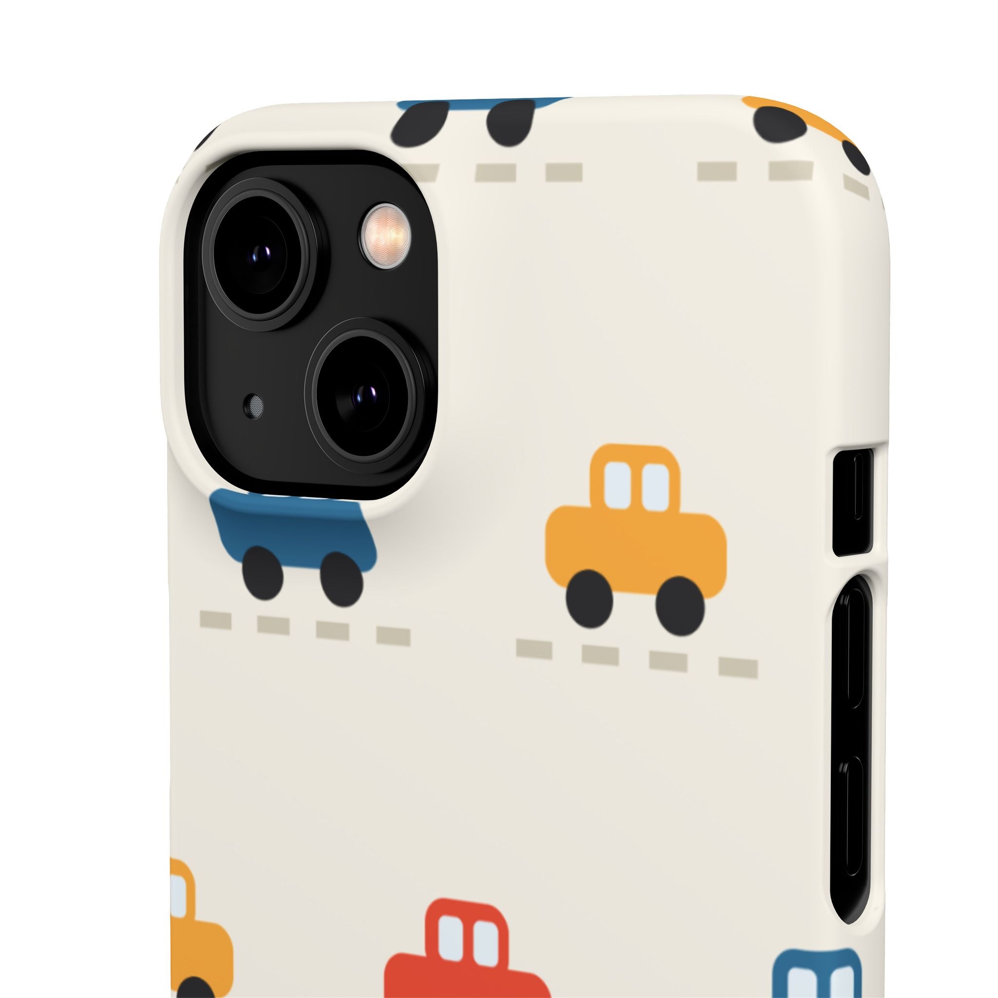Cute Retro Toy Car Phone Case — Colorful Kids Pattern Snap Case