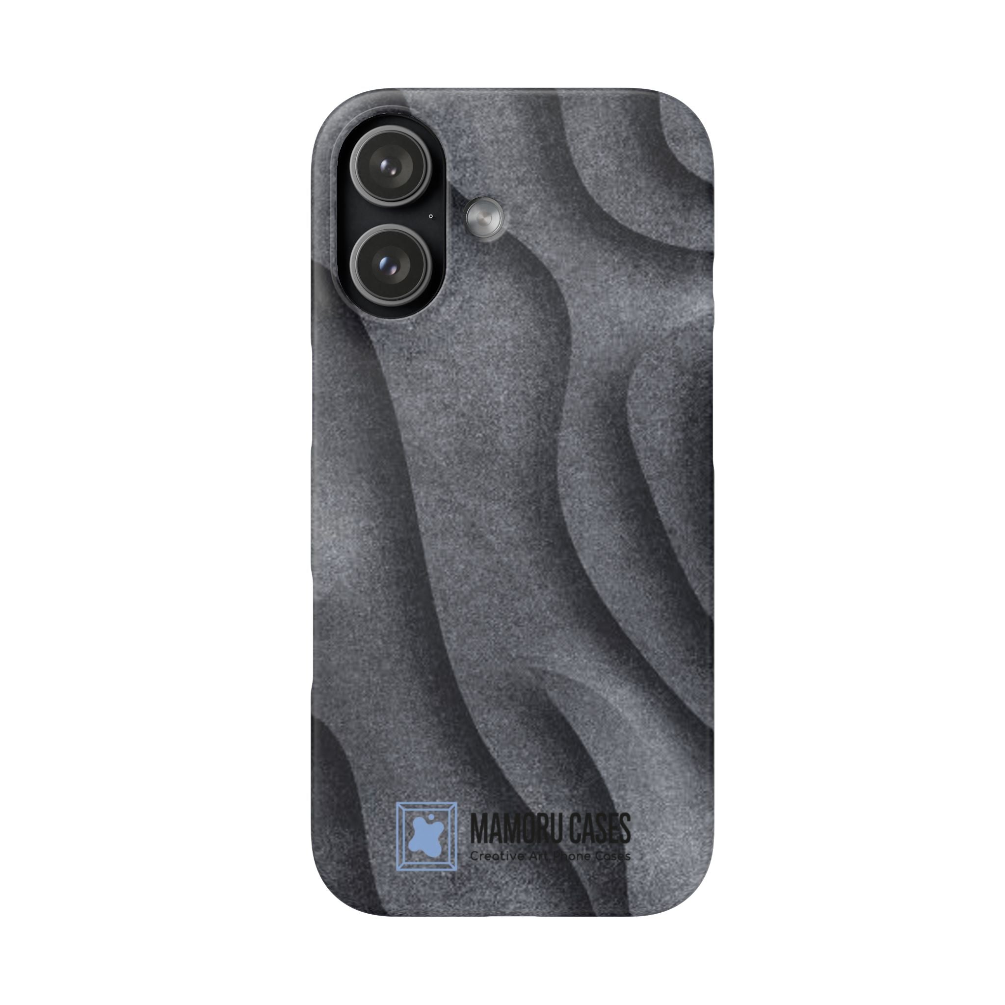 Phone Case — Textured Charcoal Wave Snap Case
