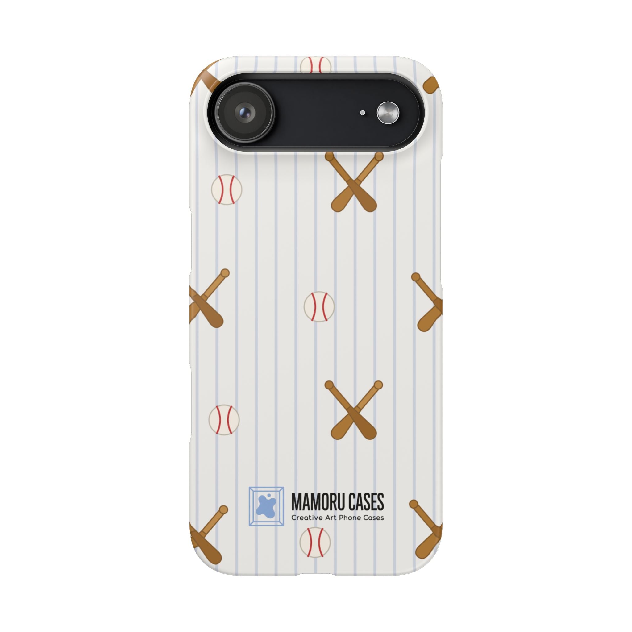 Baseball Pattern Phone Case — Bat & Ball Snap Case