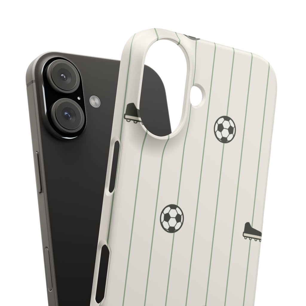 Soccer Pattern Snap Phone Case - Athletic Ball & Cleat Design