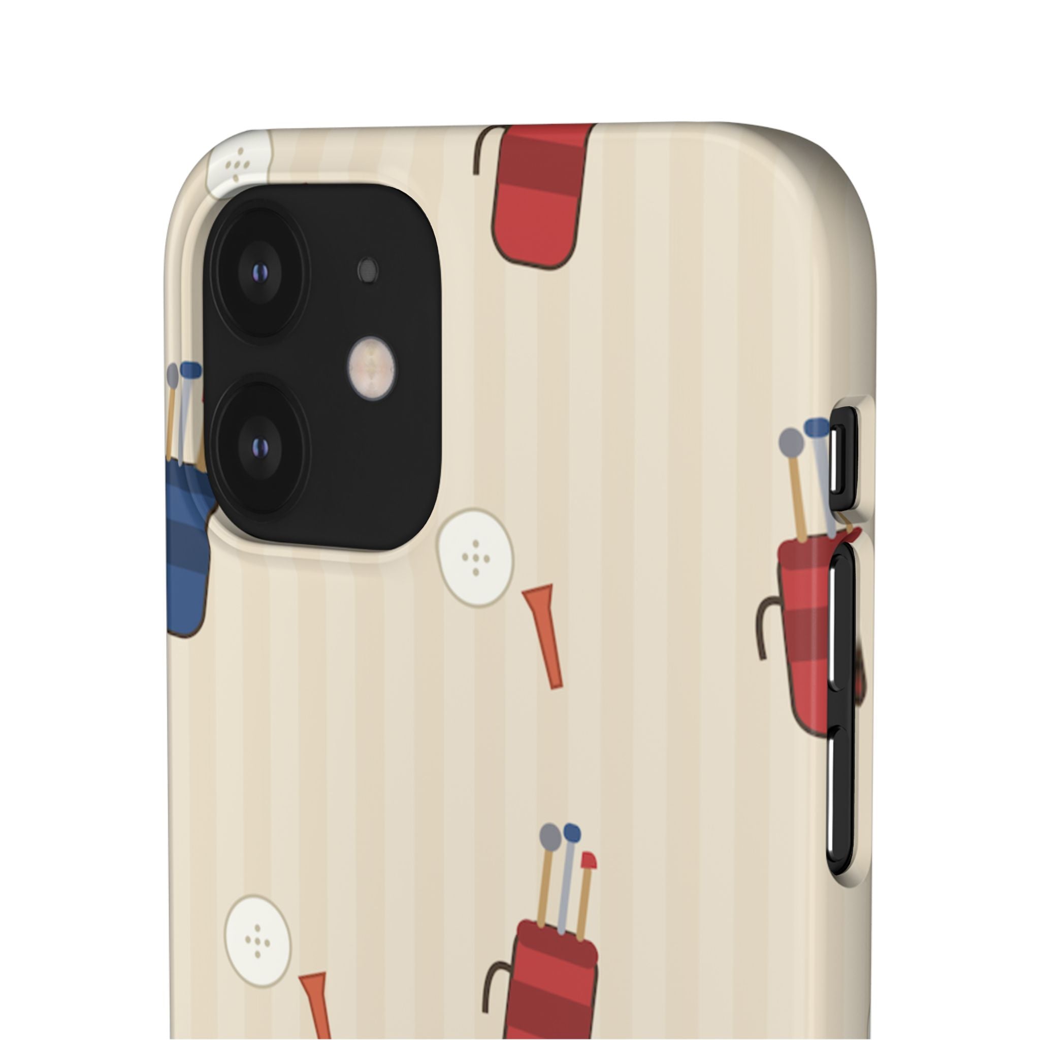 Golf Pattern Phone Case — Retro Golf Bag & Tee iPhone Case