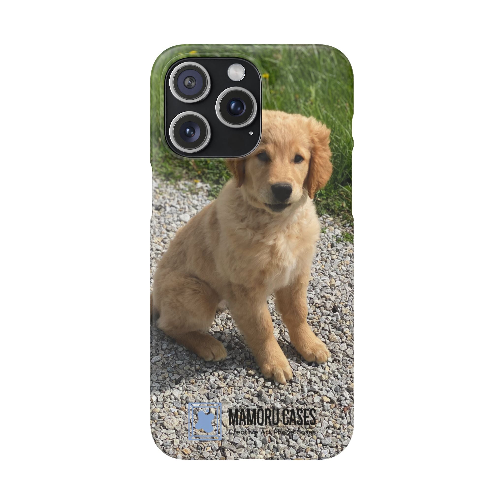 Phone Case — Cute Golden Retriever Puppy Photo Protective Snap Case