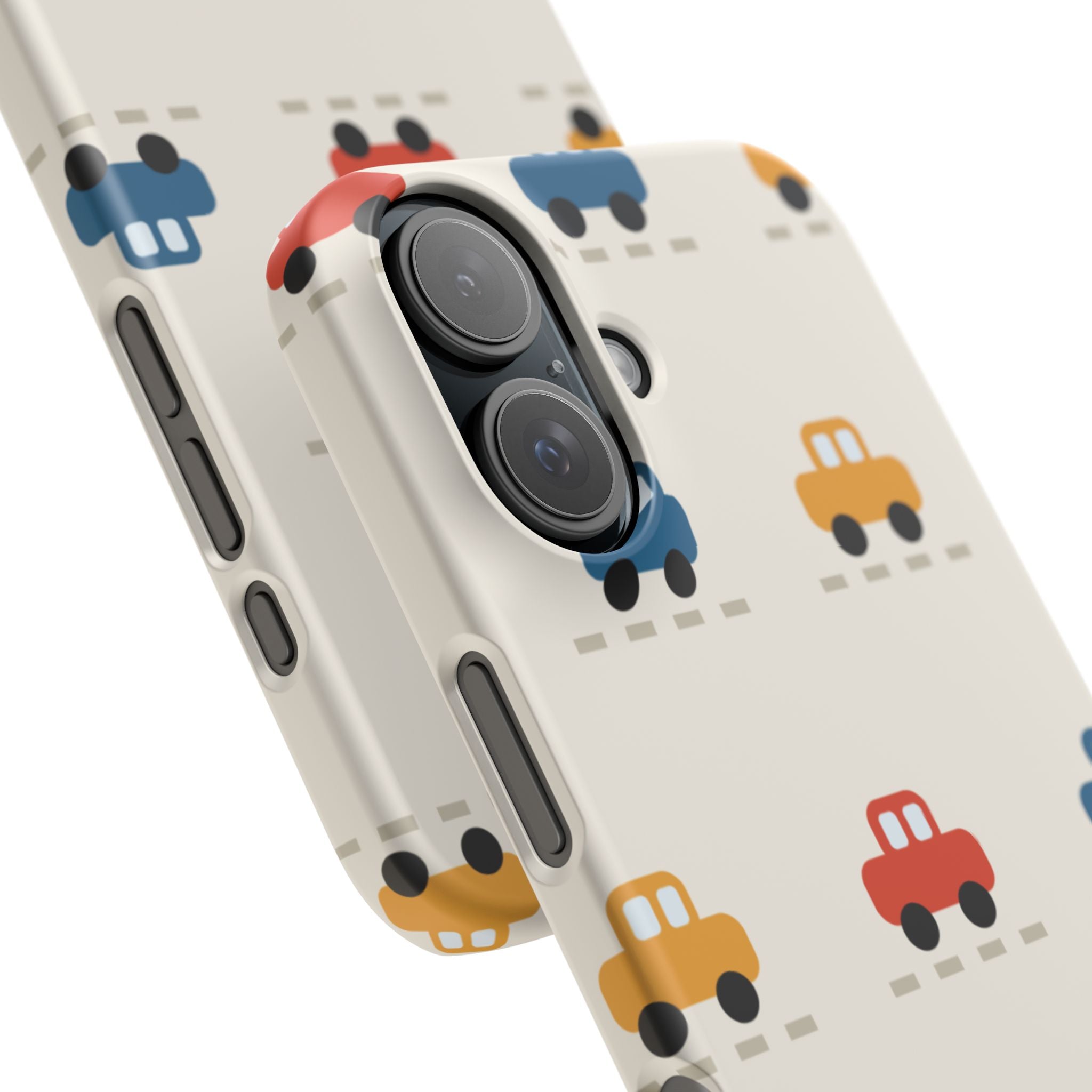 Cute Retro Toy Car Phone Case — Colorful Kids Pattern Snap Case