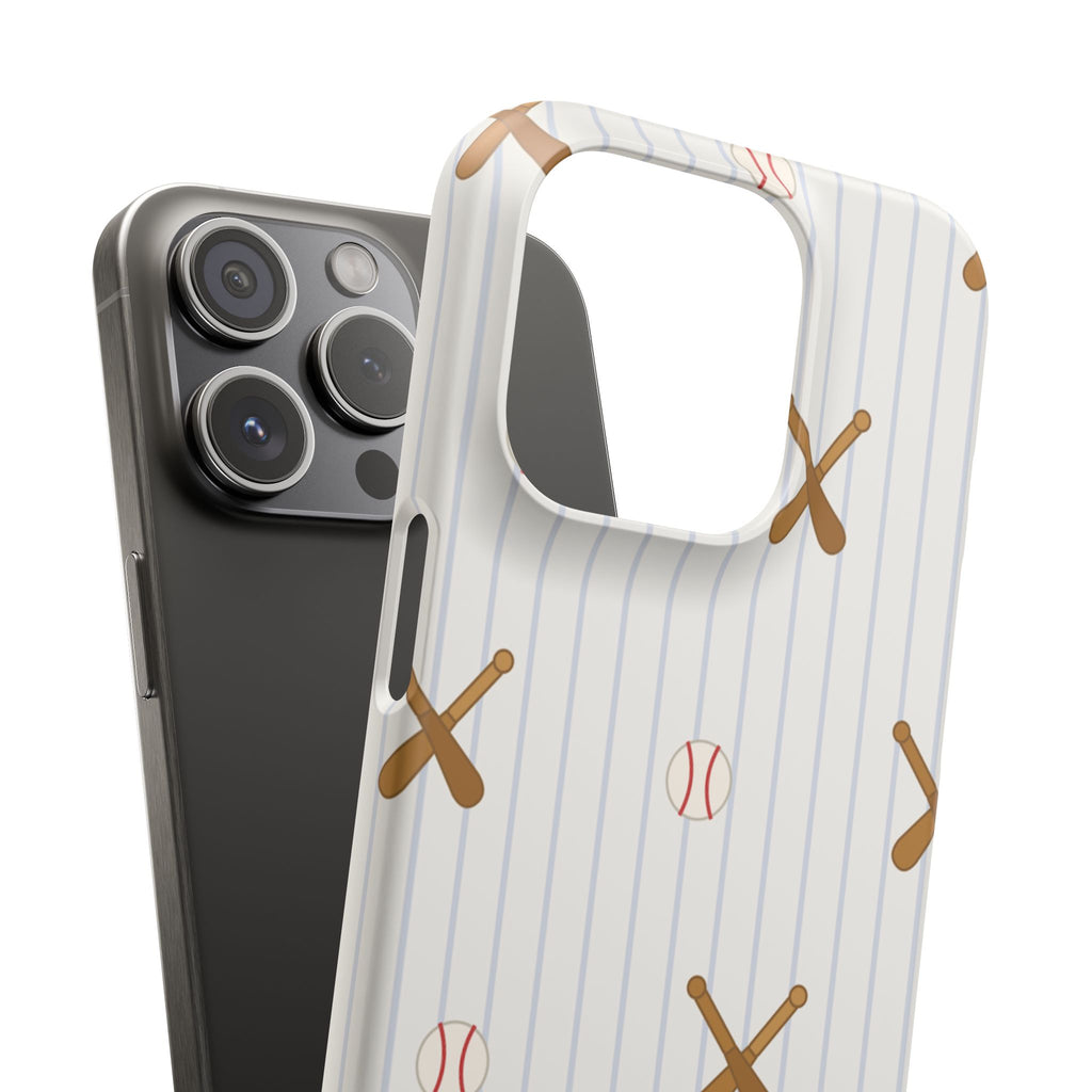 Baseball Pattern Phone Case — Bat & Ball Snap Case