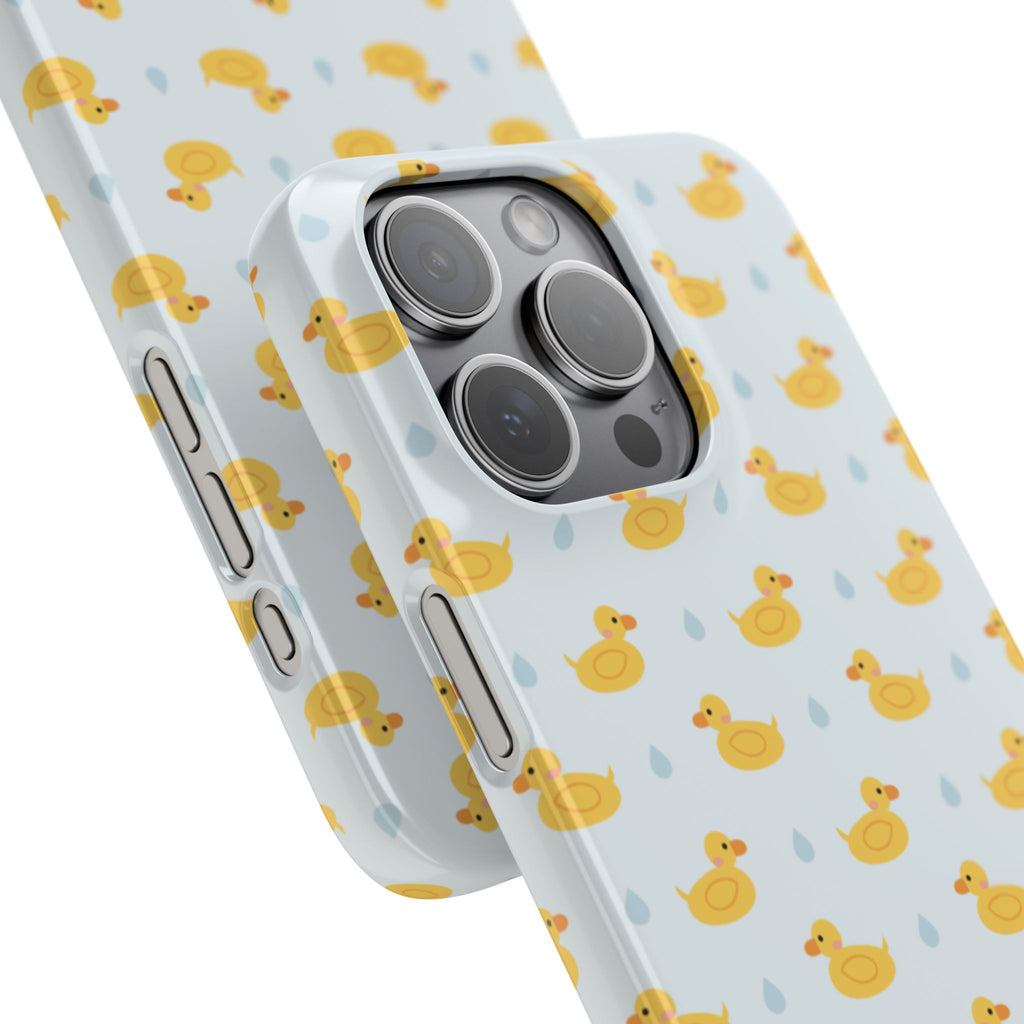 Rubber Duck Pattern Phone Case — Cute Yellow Ducks Waterproof Design