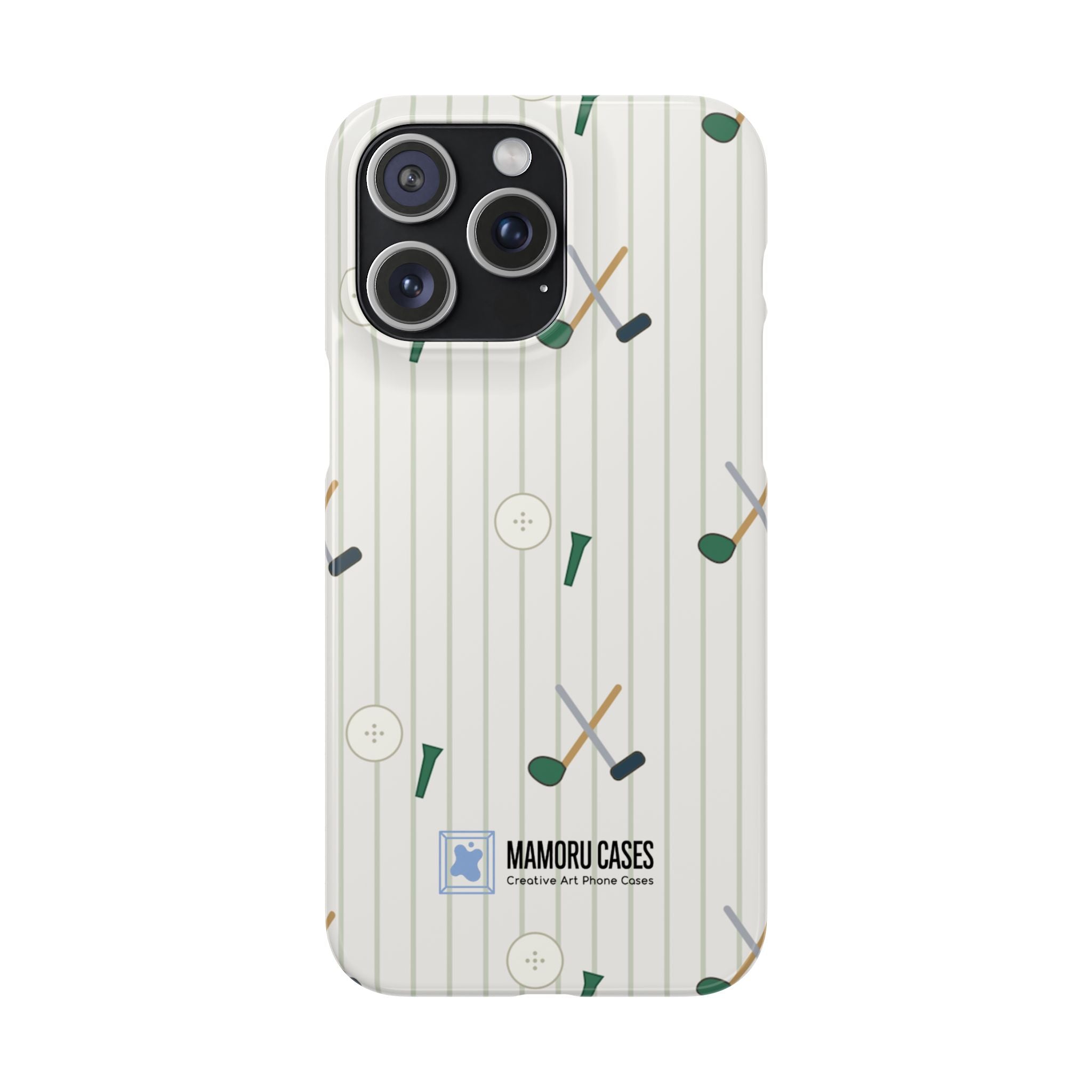 Mamoru Cases | Golf Pattern Snap Phone Case Tee & Mallet Design