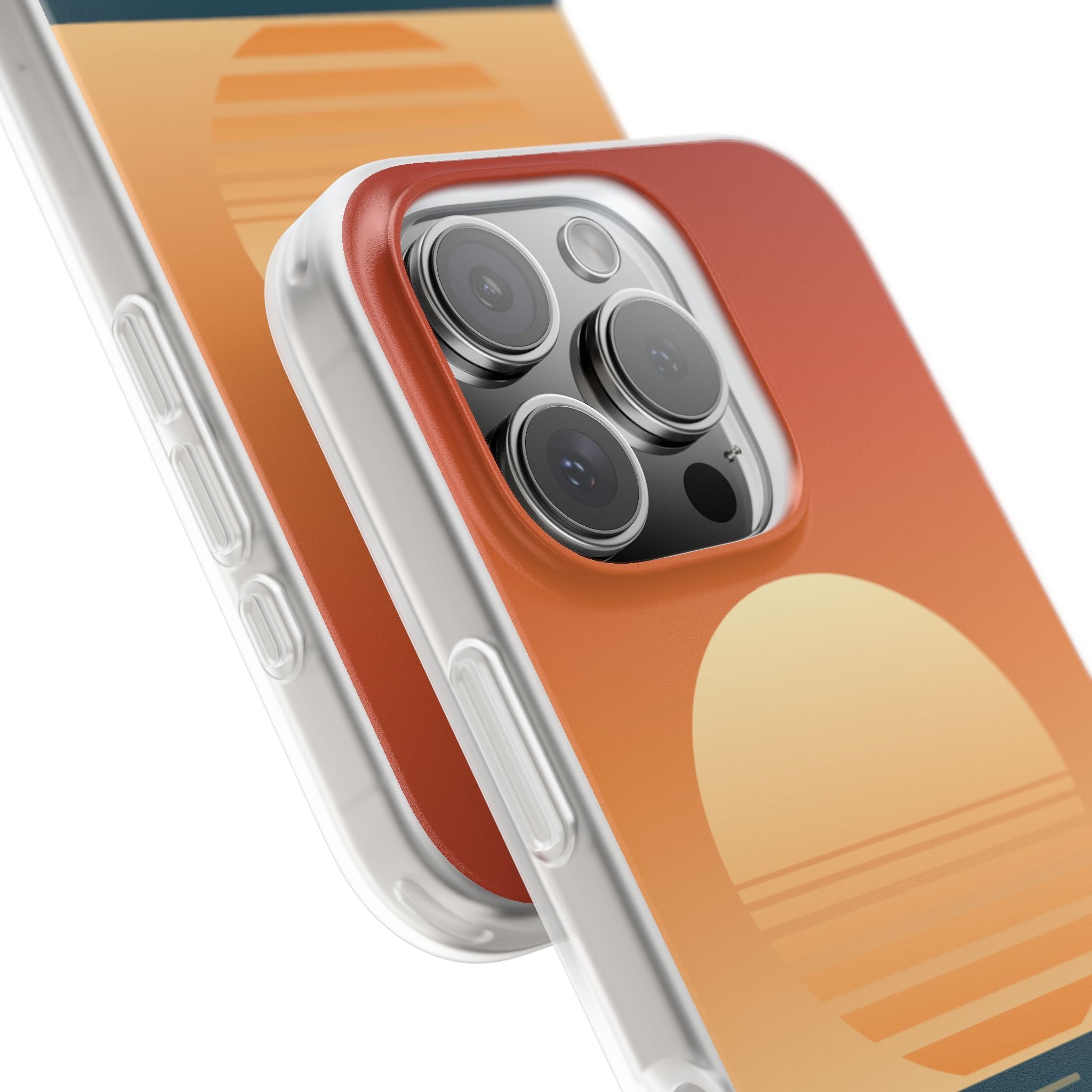 Sunset Horizon Phone Case — Minimal Beach Sunset Graphic for iPhone & Samsung