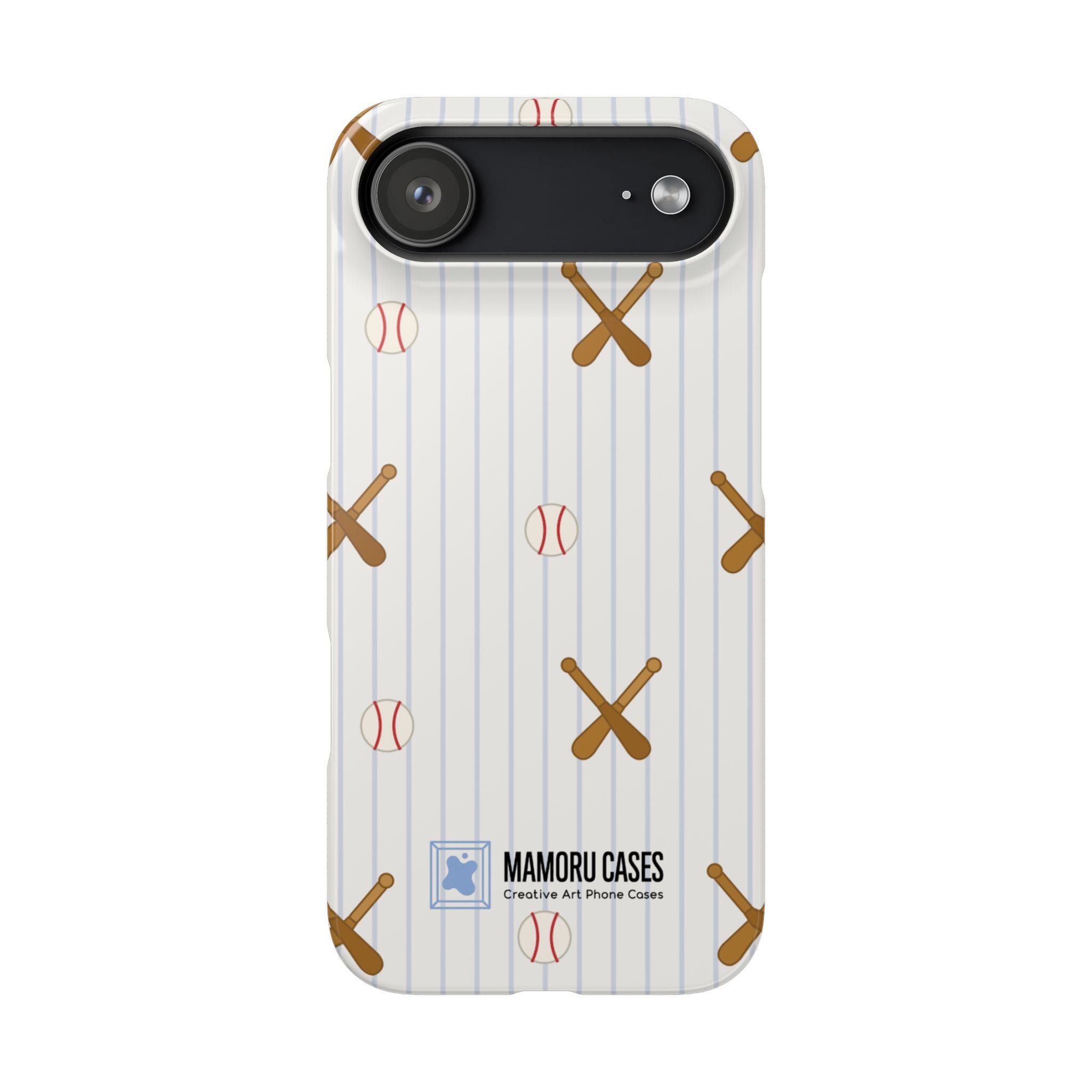 Baseball Pattern Phone Case — Bat & Ball Snap Case