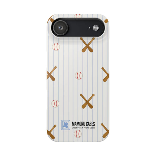 Baseball Pattern Phone Case — Bat & Ball Snap Case