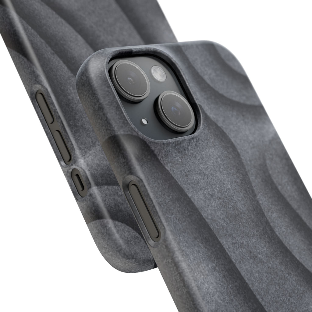 Phone Case — Textured Charcoal Wave Snap Case