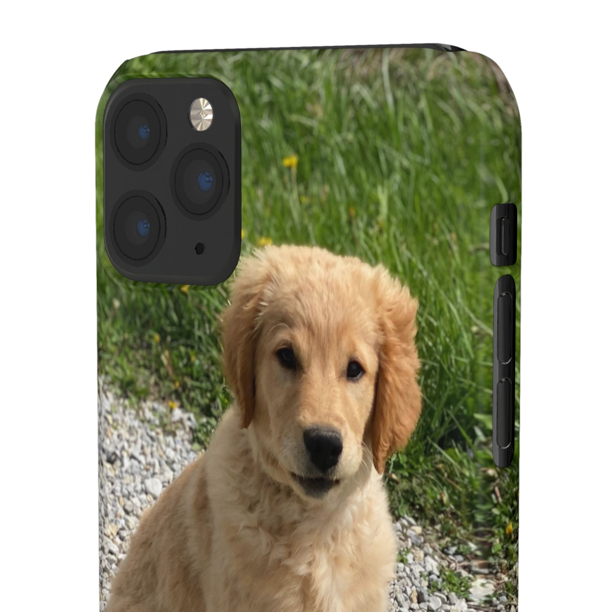 Phone Case — Cute Golden Retriever Puppy Photo Protective Snap Case