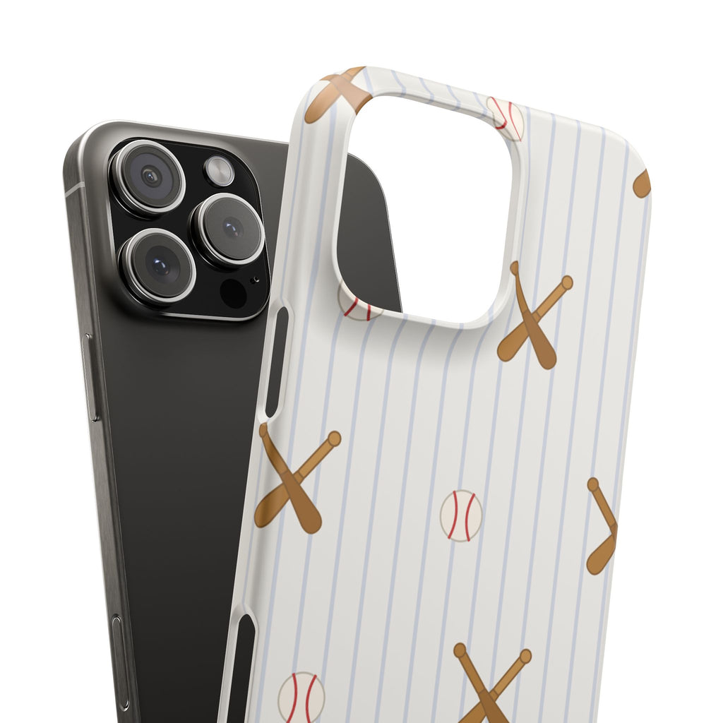 Baseball Pattern Phone Case — Bat & Ball Snap Case