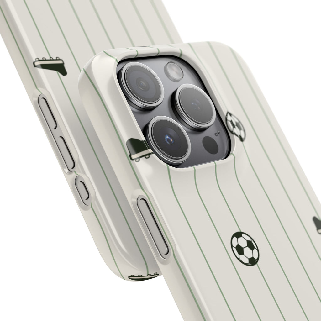 Soccer Pattern Snap Phone Case - Athletic Ball & Cleat Design