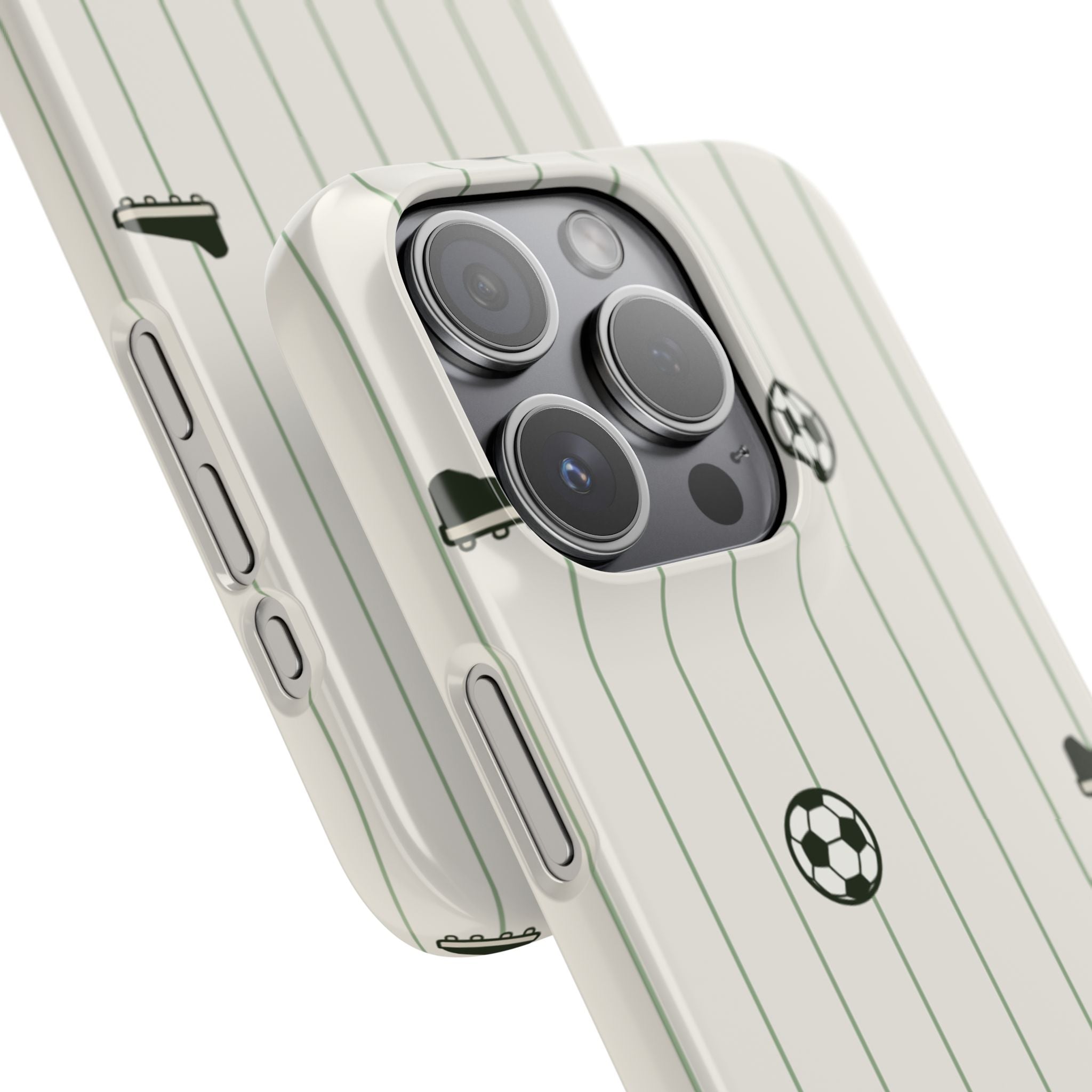 Soccer Pattern Snap Phone Case - Athletic Ball & Cleat Design