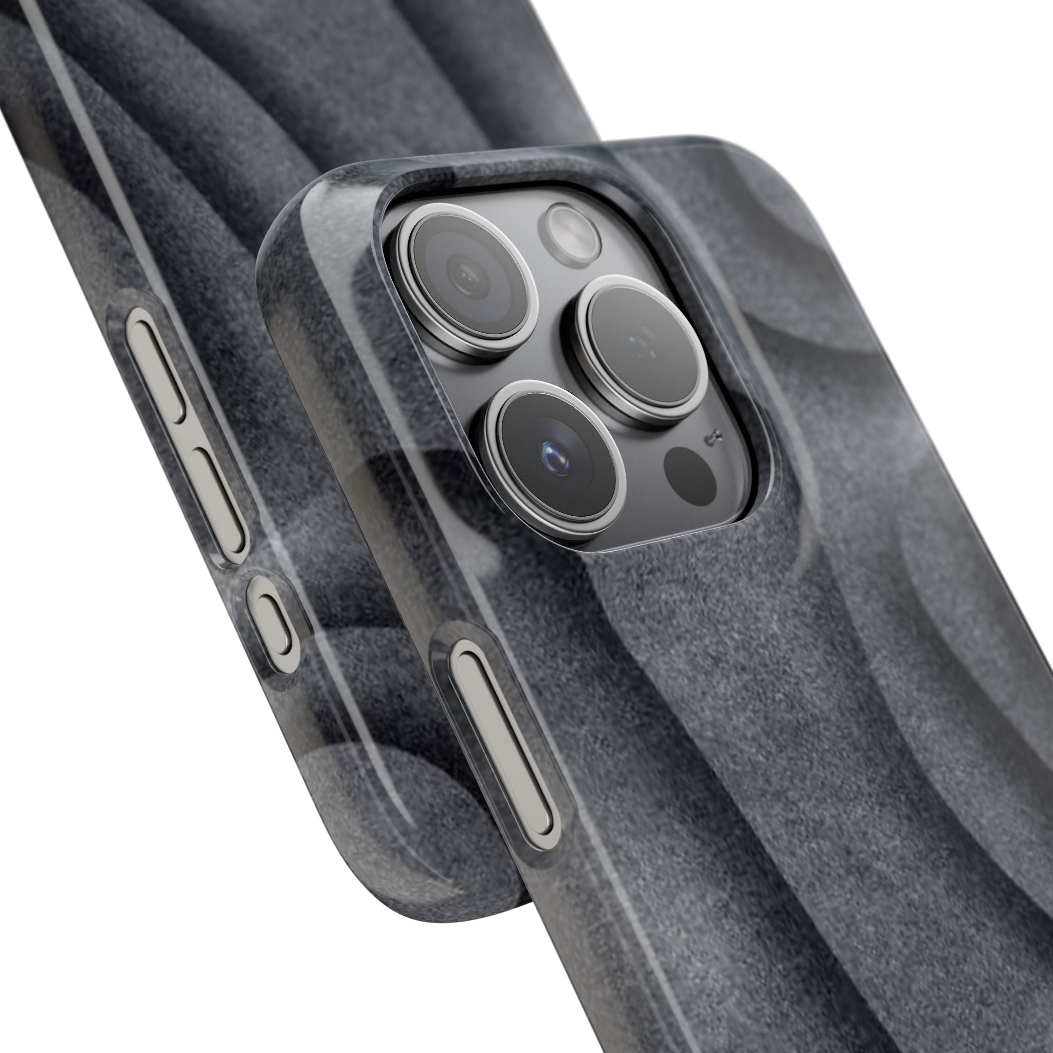 Phone Case — Textured Charcoal Wave Snap Case