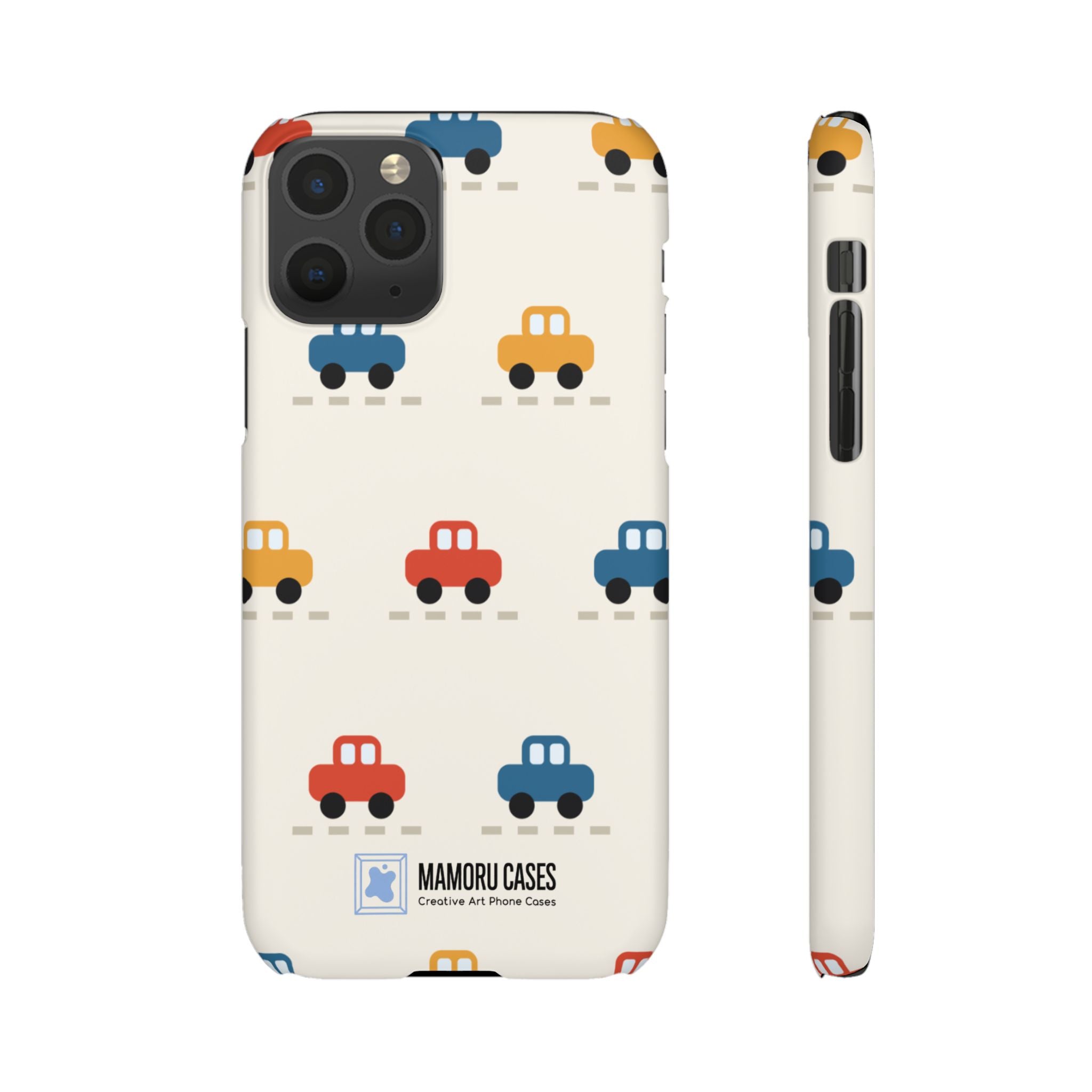 Cute Retro Toy Car Phone Case — Colorful Kids Pattern Snap Case