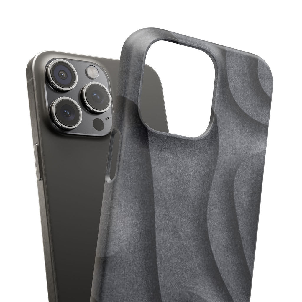 Phone Case — Textured Charcoal Wave Snap Case