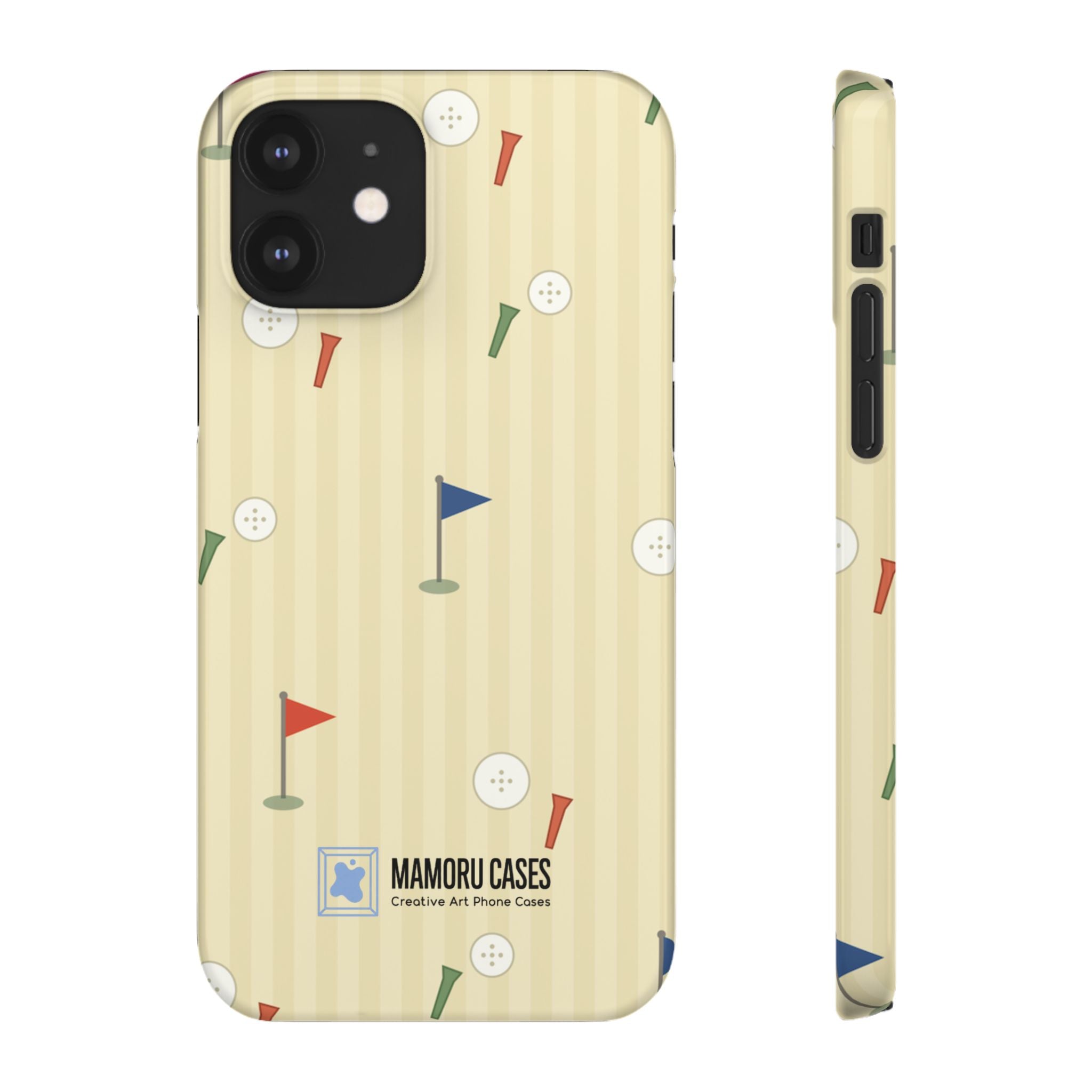 Golf Tee & Button Pattern Phone Case — Slim Snap Phone Case