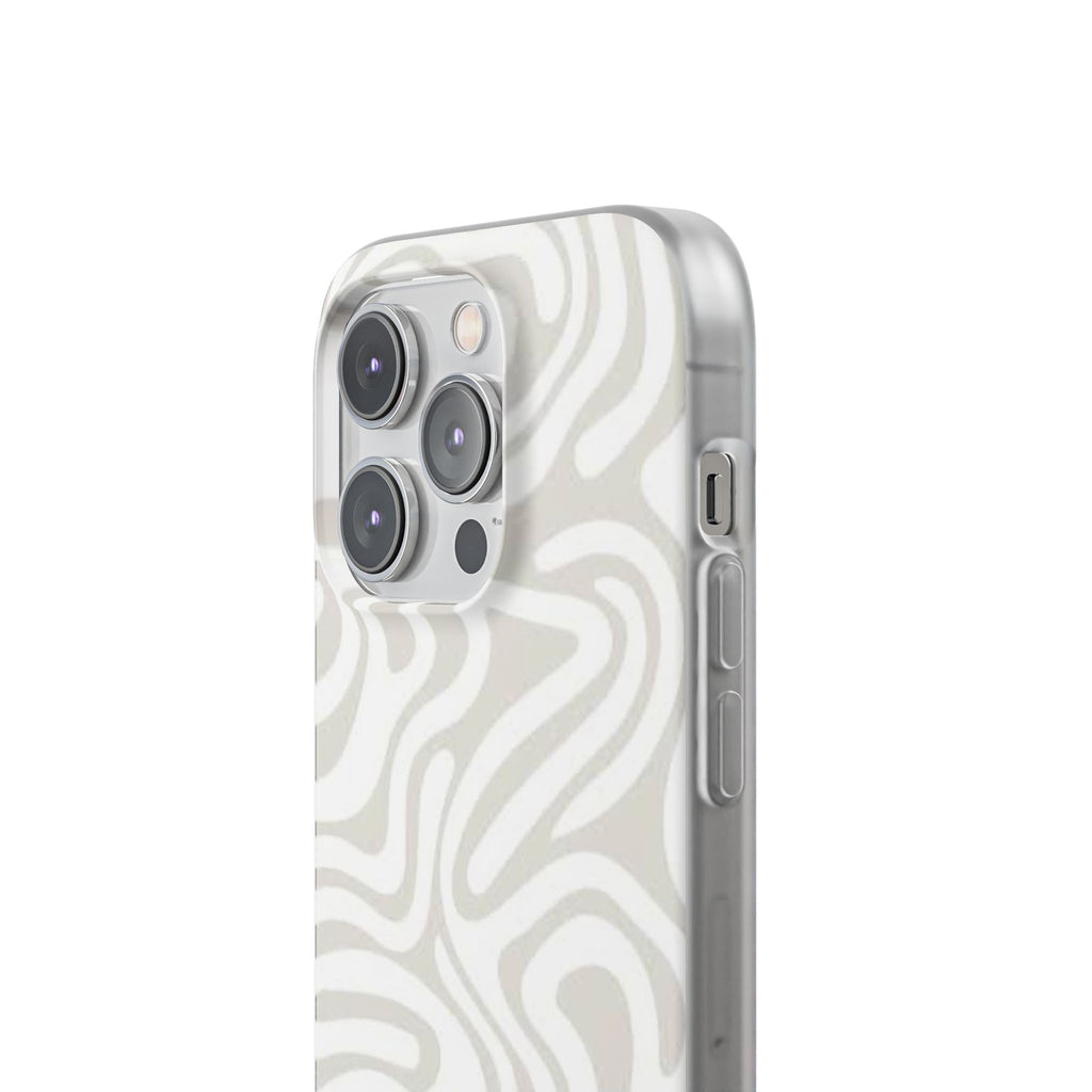 Abstract Neutral Swirl Phone Case — Flexible Protective Cover