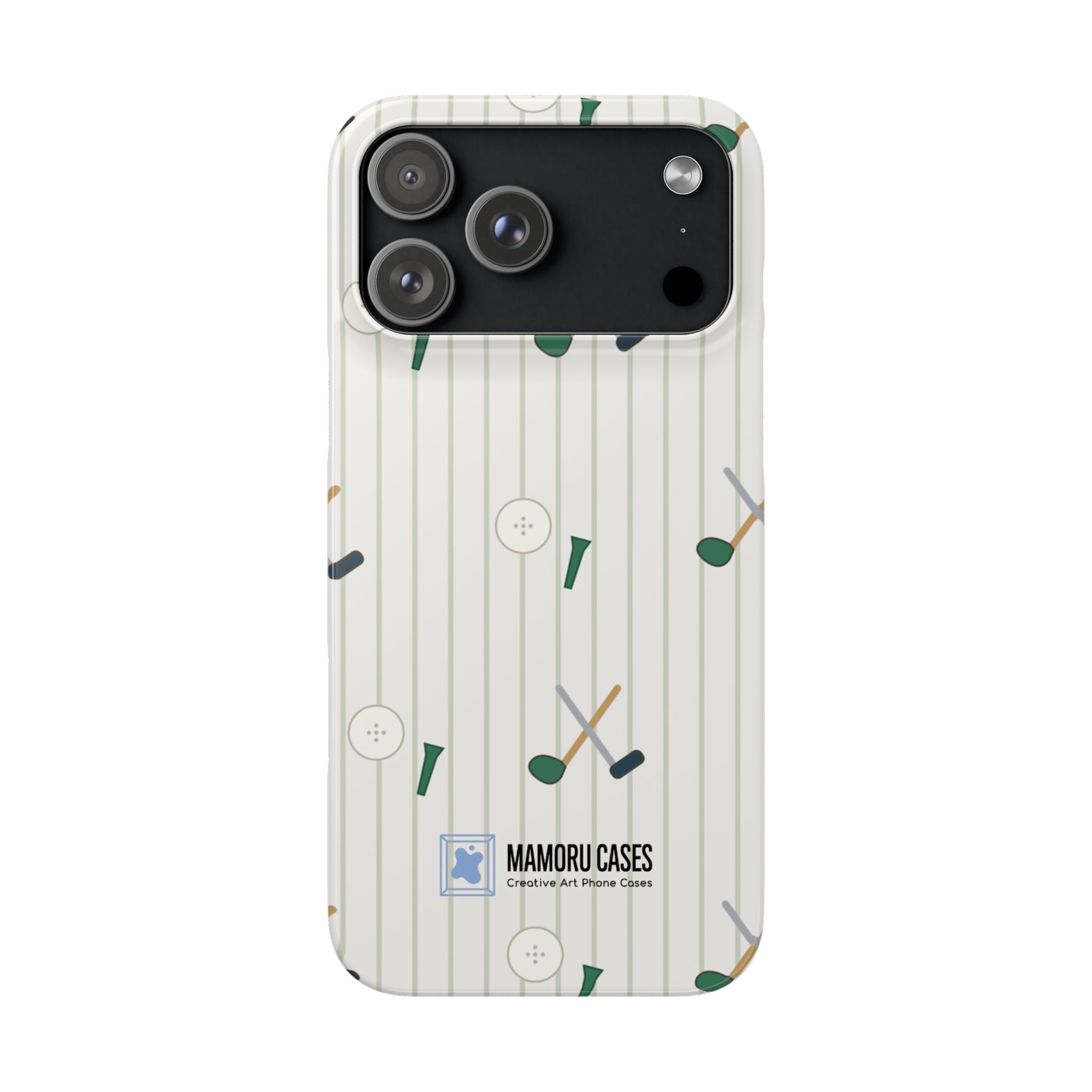 Mamoru Cases | Golf Pattern Snap Phone Case Tee & Mallet Design