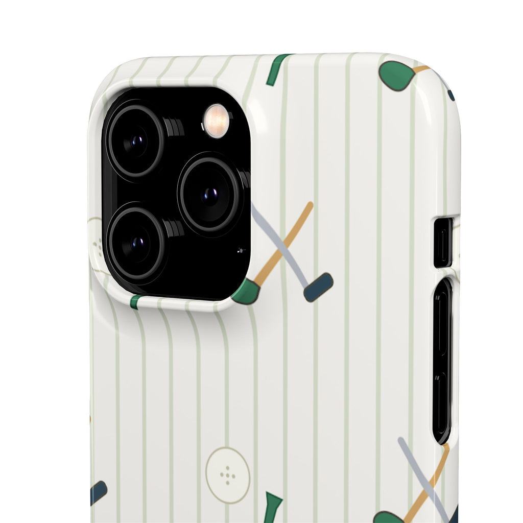 Mamoru Cases | Golf Pattern Snap Phone Case Tee & Mallet Design