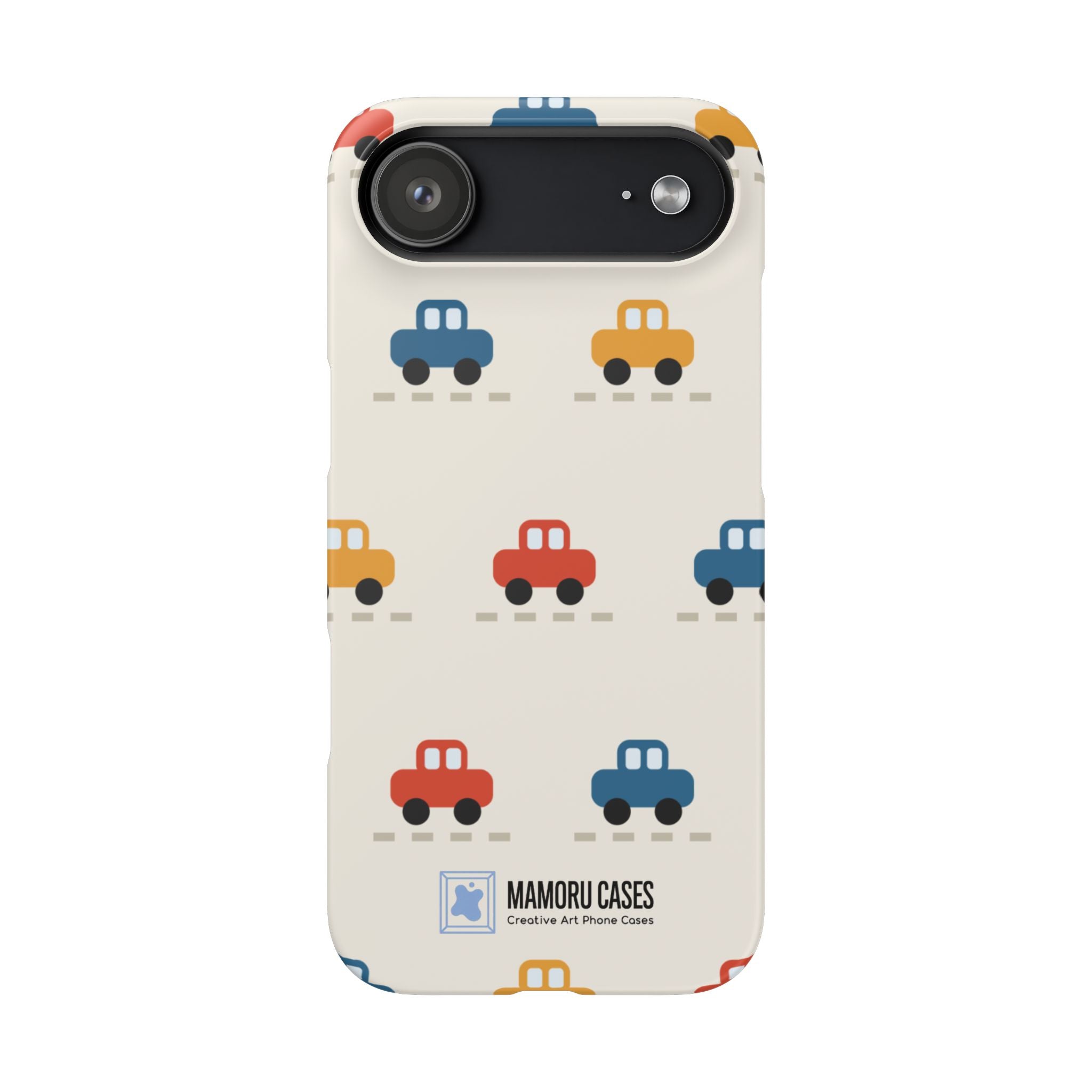 Cute Retro Toy Car Phone Case — Colorful Kids Pattern Snap Case
