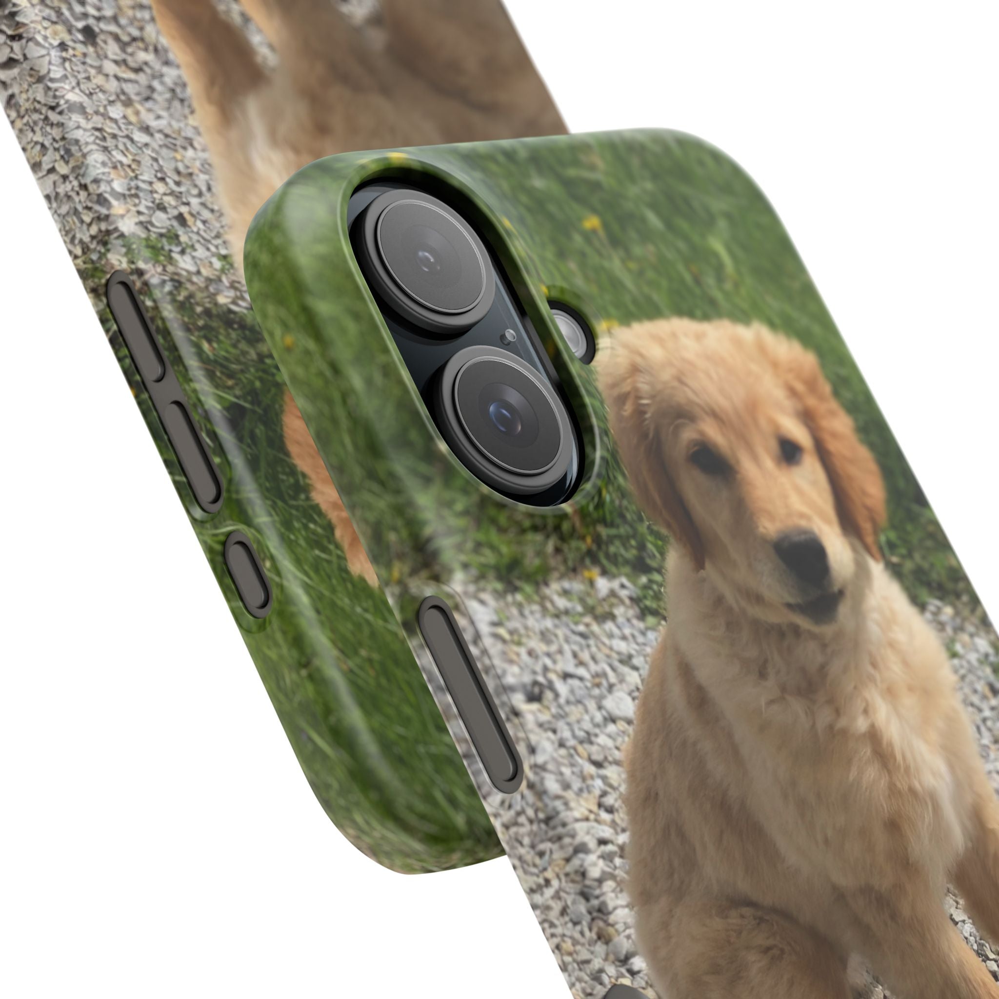 Phone Case — Cute Golden Retriever Puppy Photo Protective Snap Case