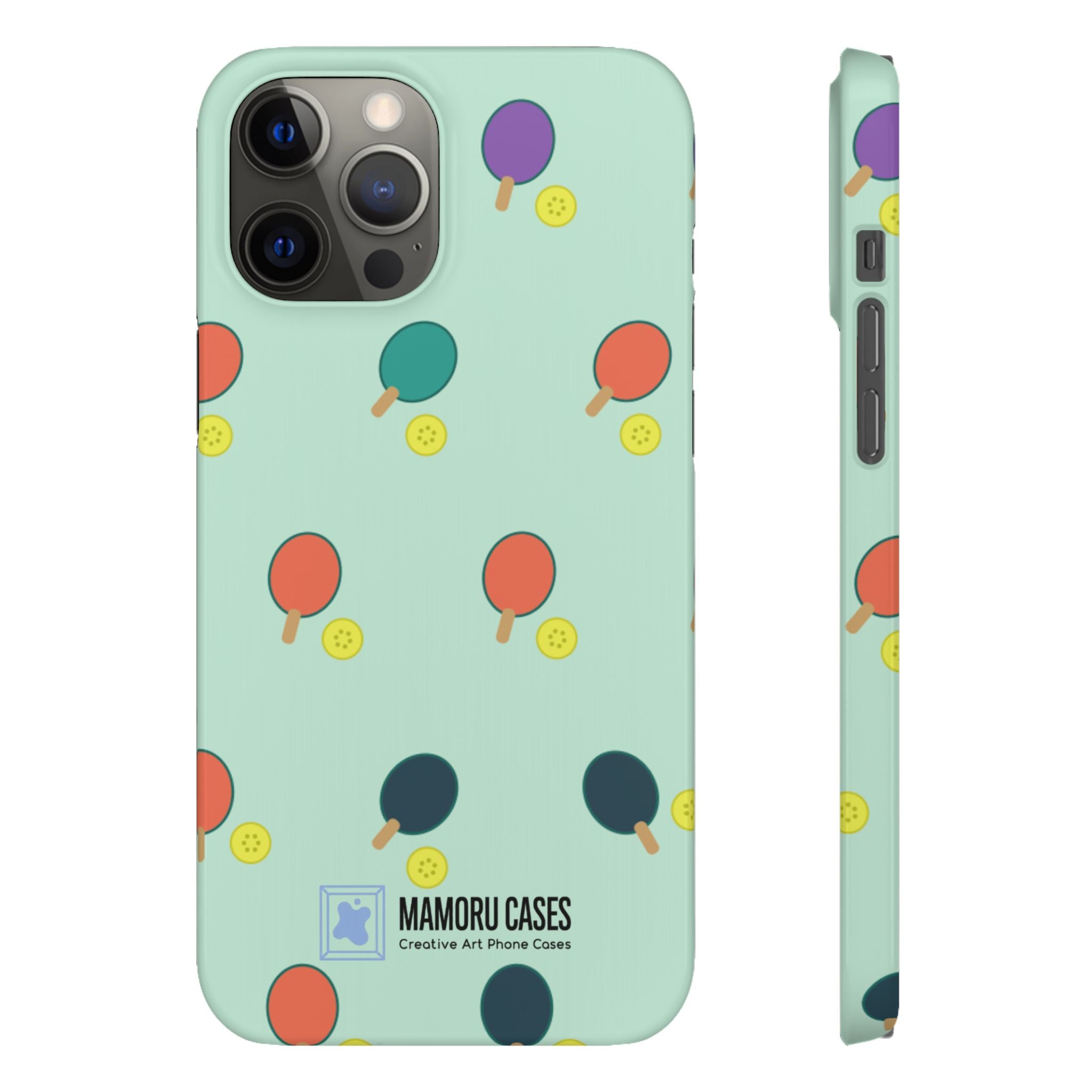 Ping Pong Paddle Pattern Phone Case — Mint Athletic Phone Cover