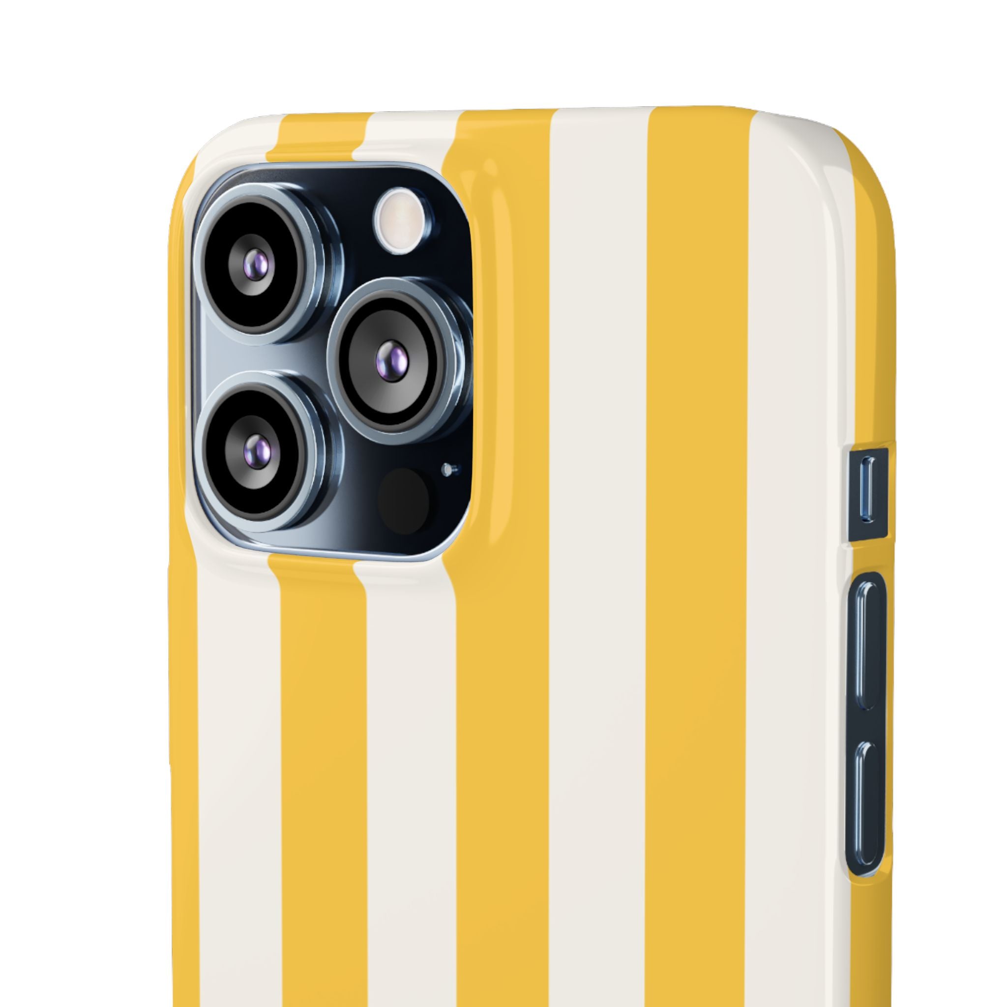 Yellow Stripe Phone Case — Bright Vertical Striped Snap Case