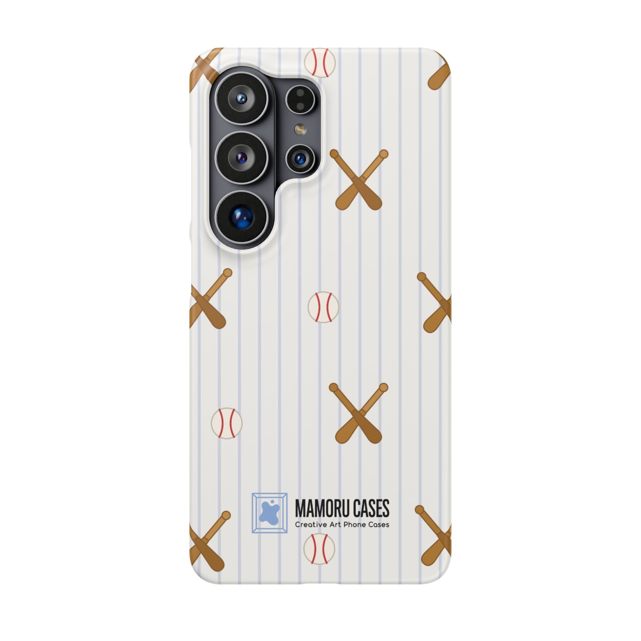 Baseball Pattern Phone Case — Bat & Ball Snap Case