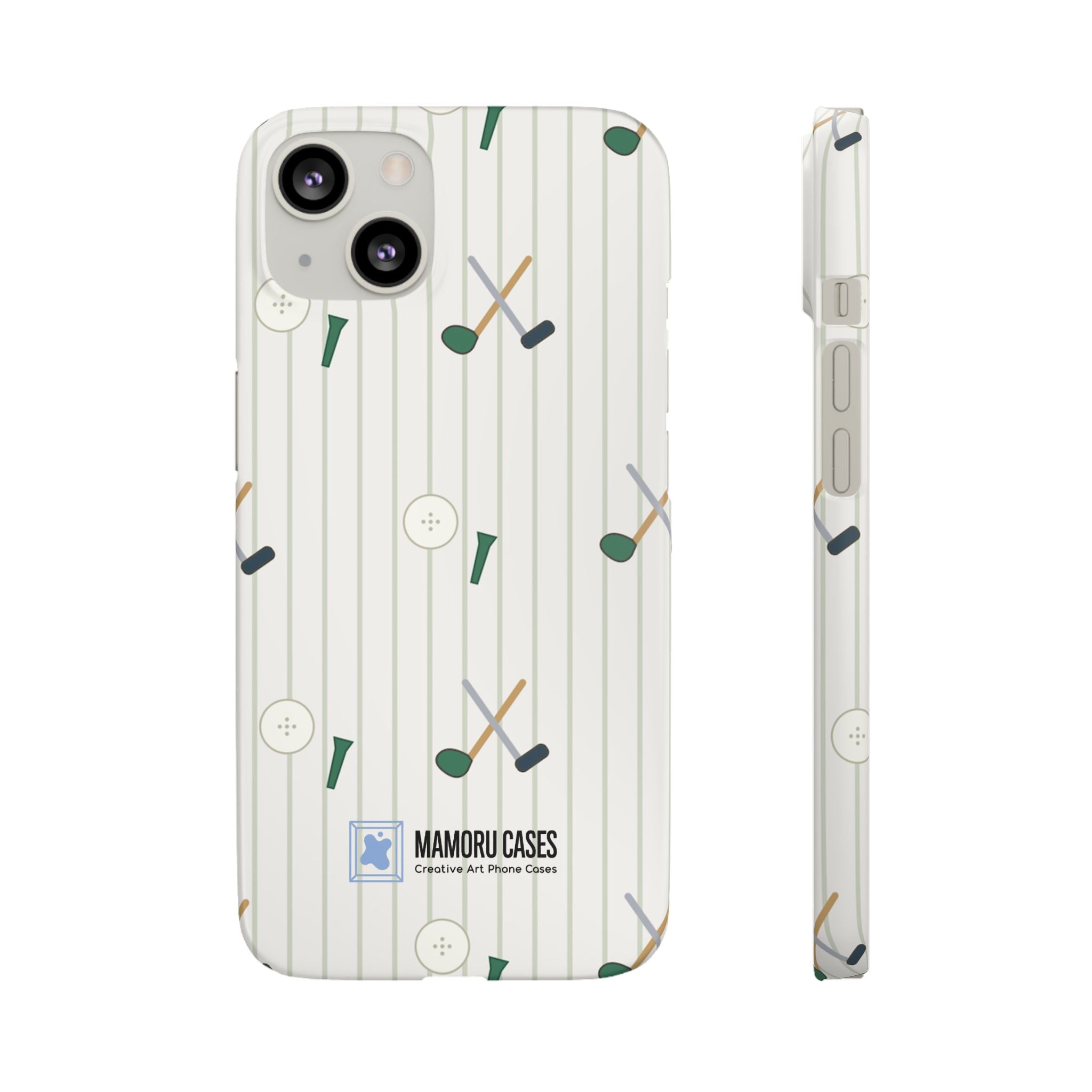Mamoru Cases | Golf Pattern Snap Phone Case Tee & Mallet Design