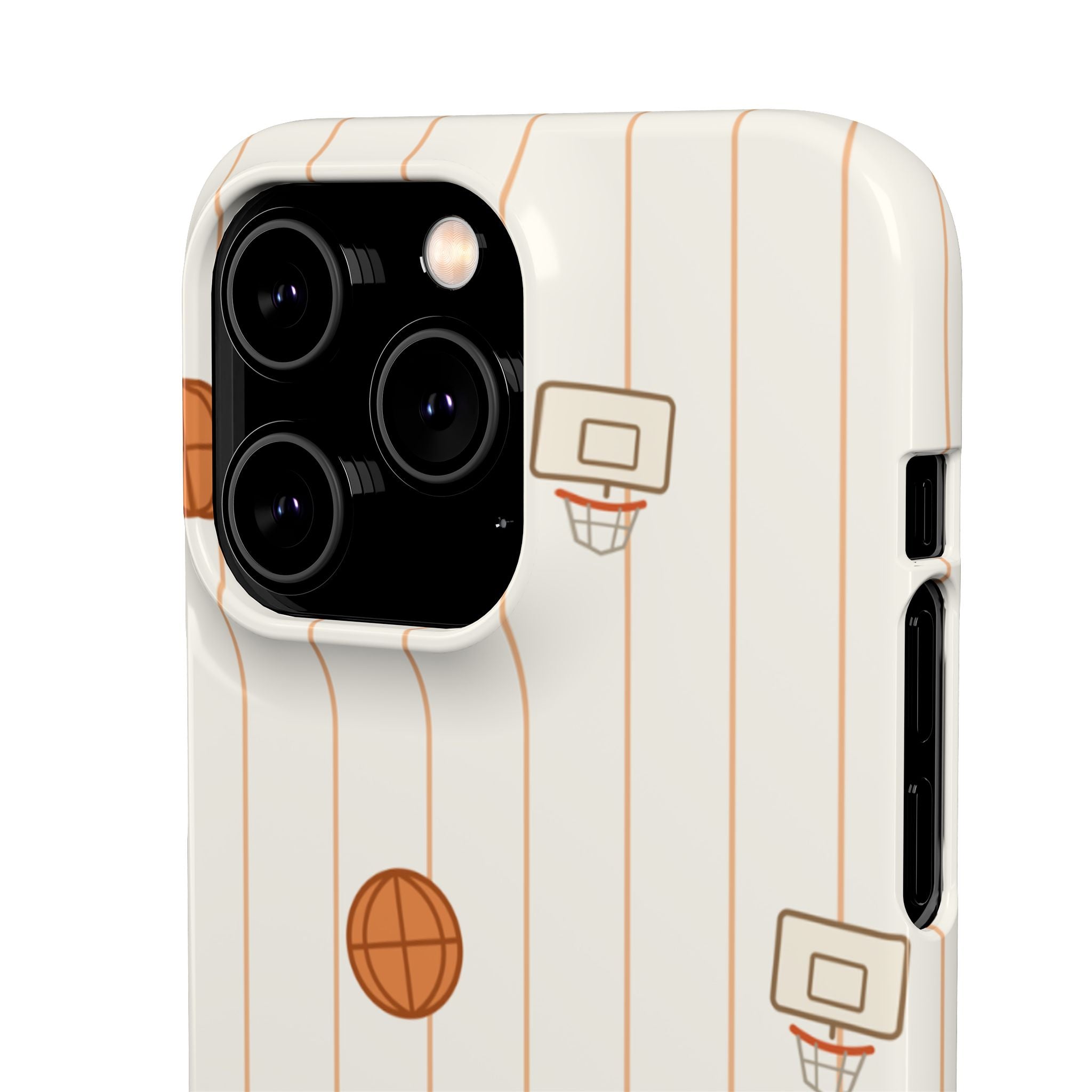 Basketball Pattern Phone Case — Cute Hoops Snap Case