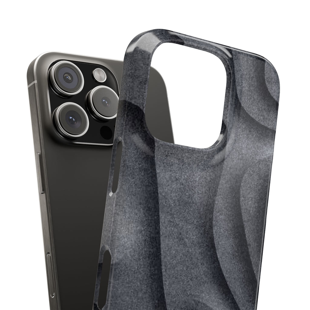 Phone Case — Textured Charcoal Wave Snap Case