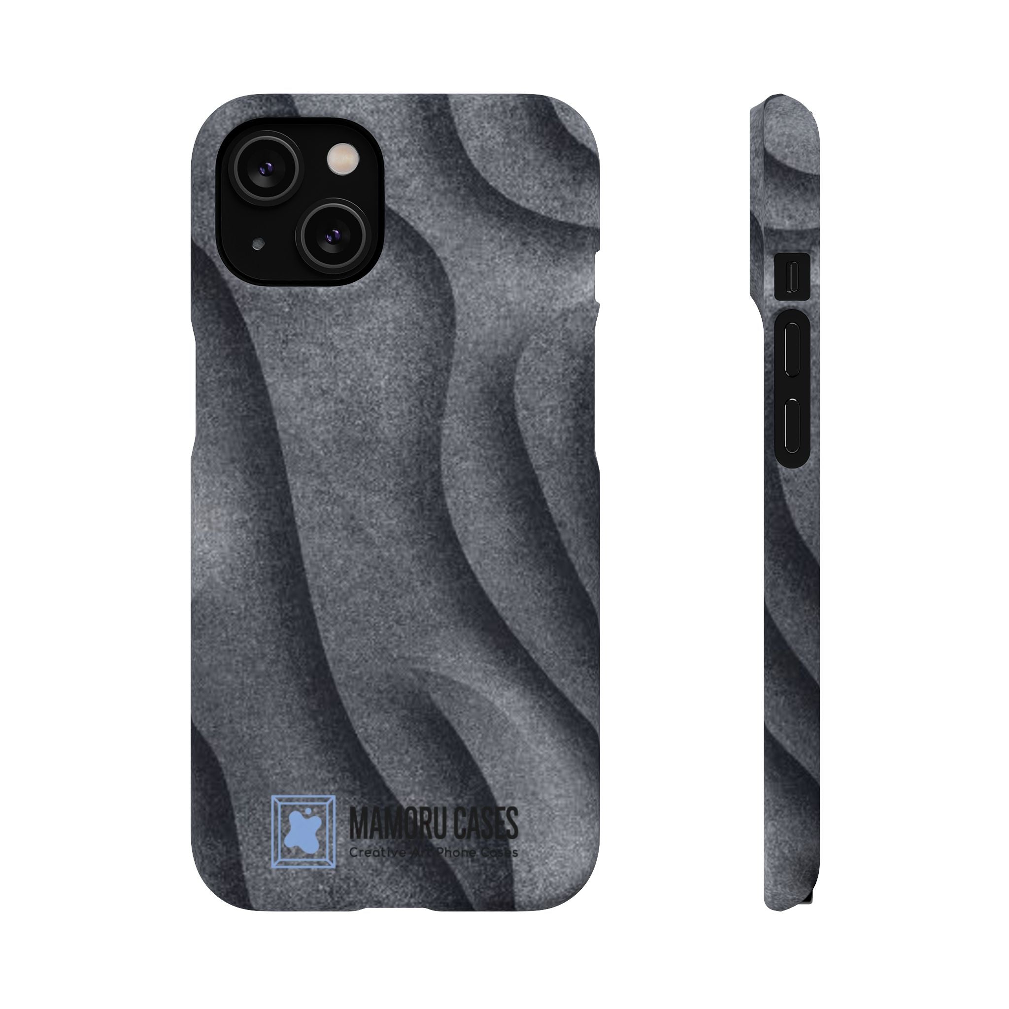 Phone Case — Textured Charcoal Wave Snap Case