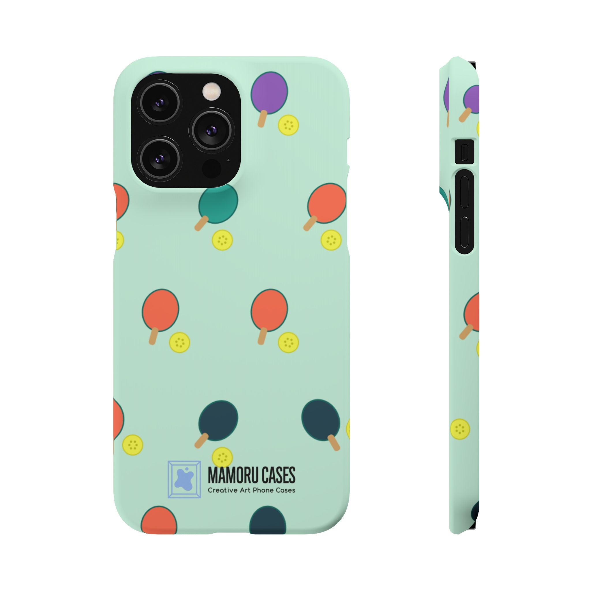 Ping Pong Paddle Pattern Phone Case — Mint Athletic Phone Cover