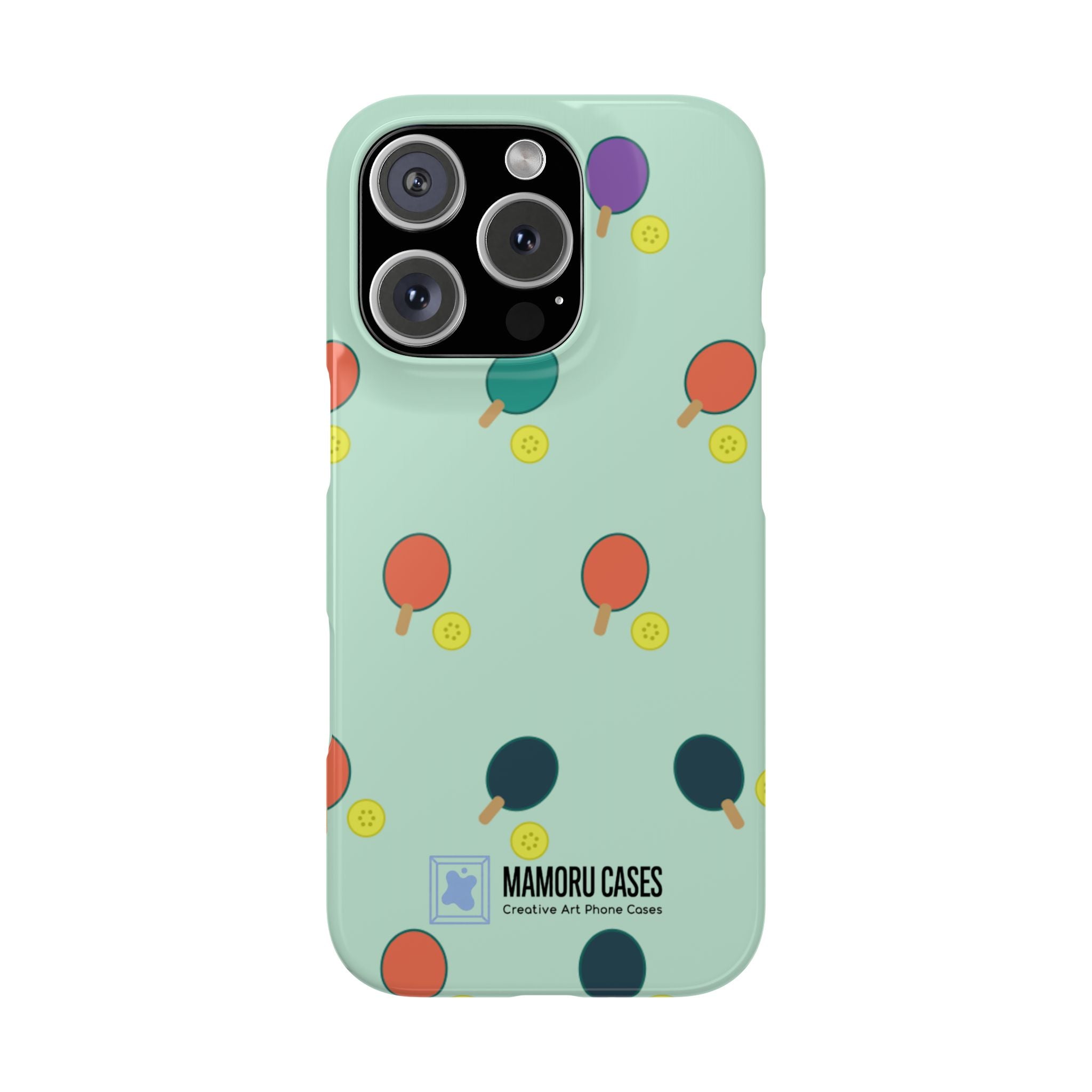 Ping Pong Paddle Pattern Phone Case — Mint Athletic Phone Cover