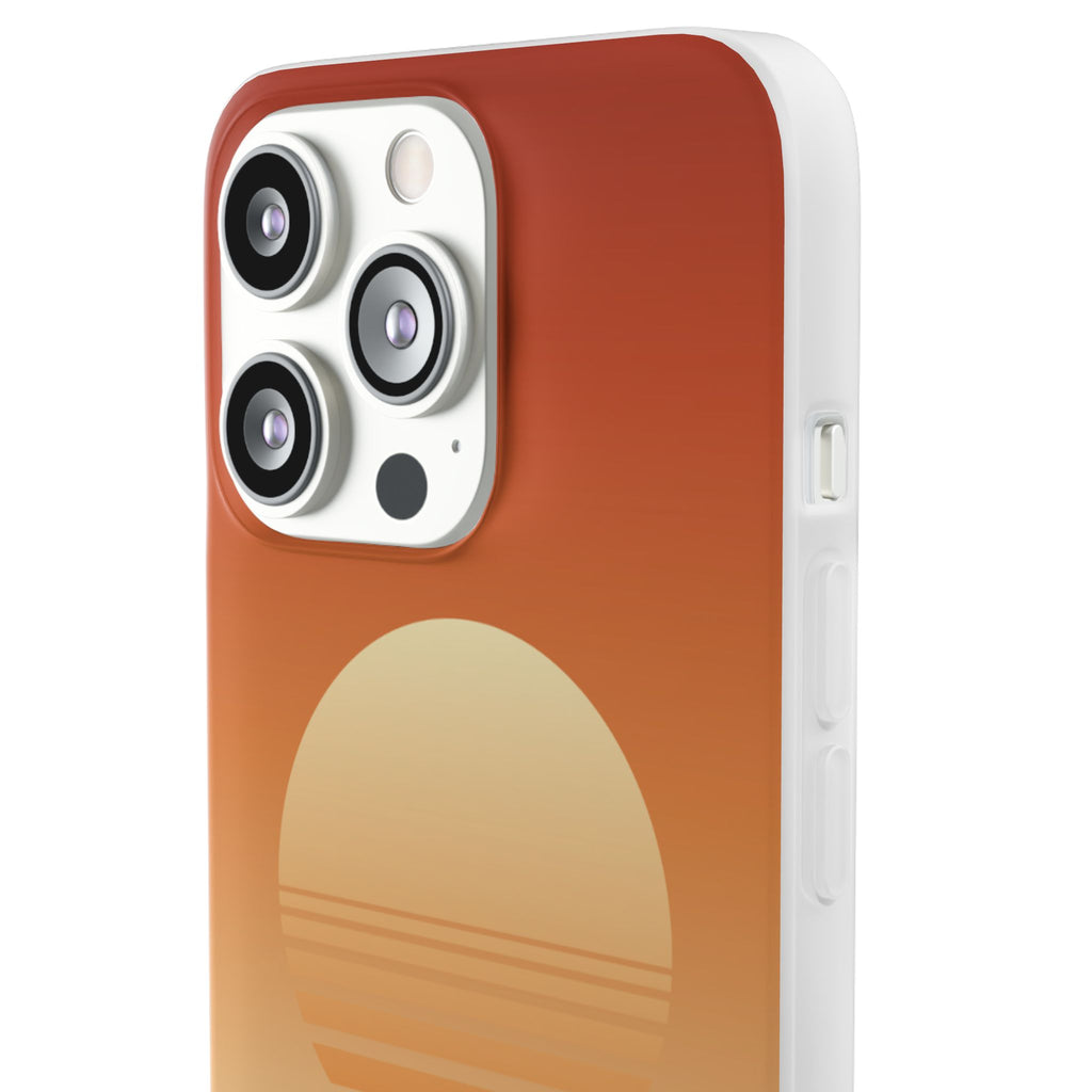 Sunset Horizon Phone Case — Minimal Beach Sunset Graphic for iPhone & Samsung