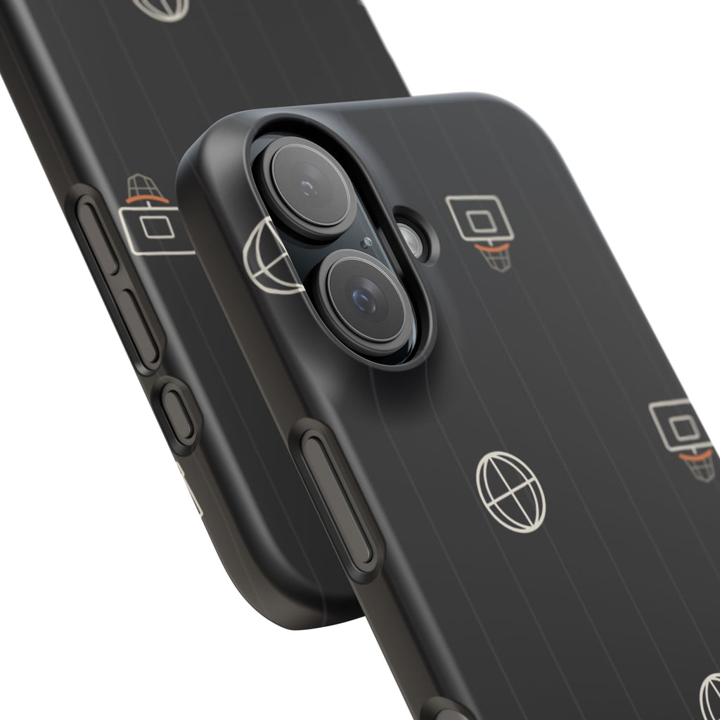 Snap Case — Black Minimalist Basketball & Street Icons Phone Case