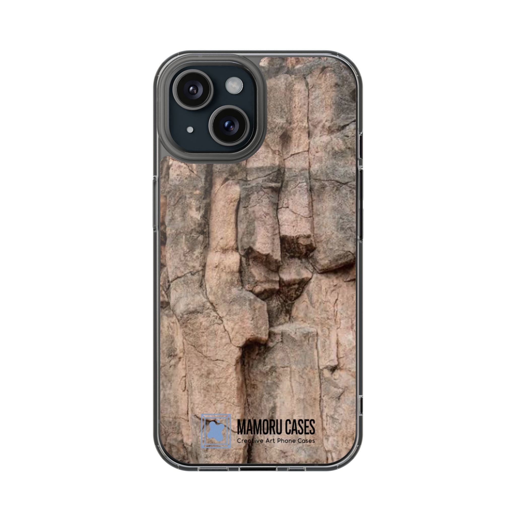 Phone Case — Clear Impact-Resistant Bark Texture Magnetic Cover