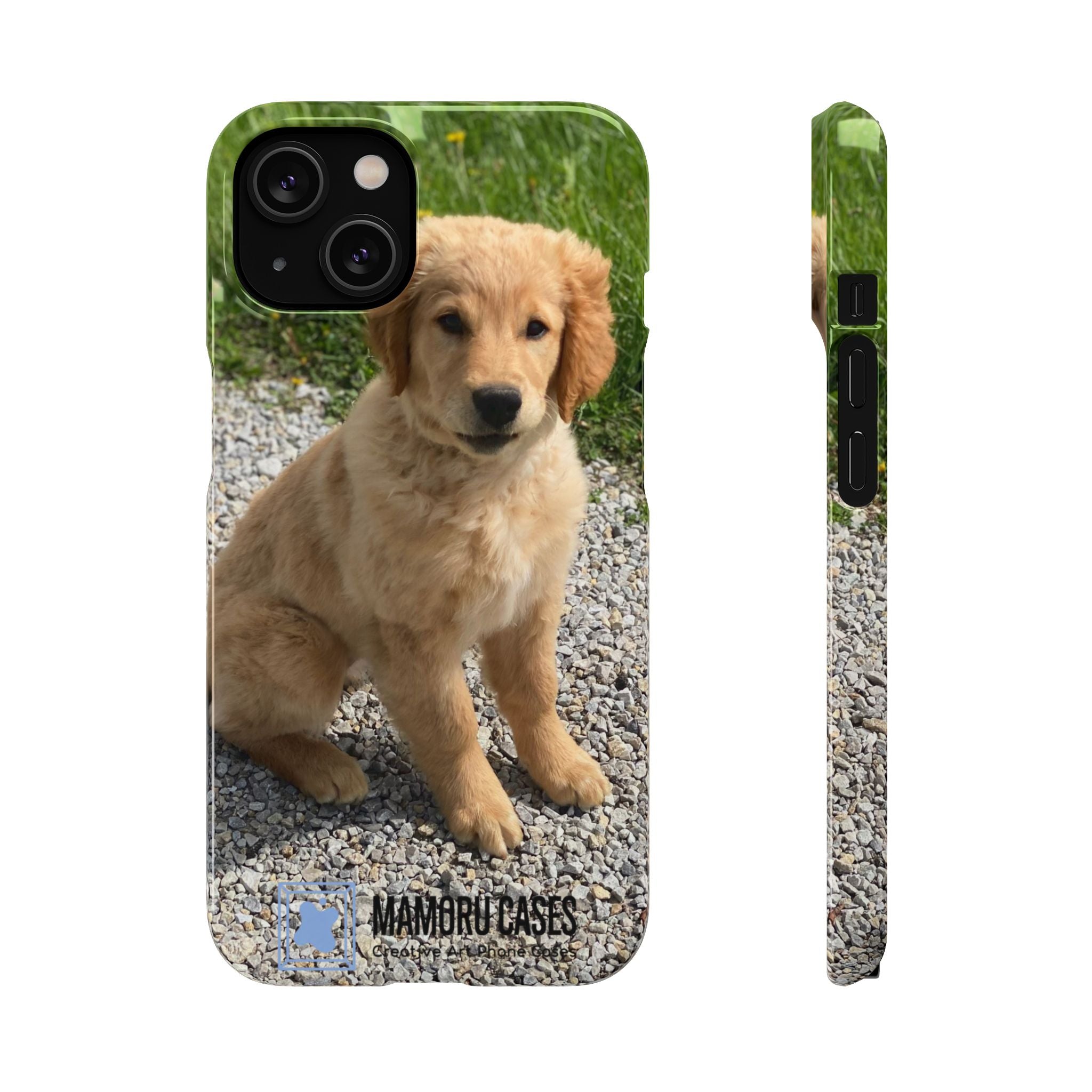 Phone Case — Cute Golden Retriever Puppy Photo Protective Snap Case